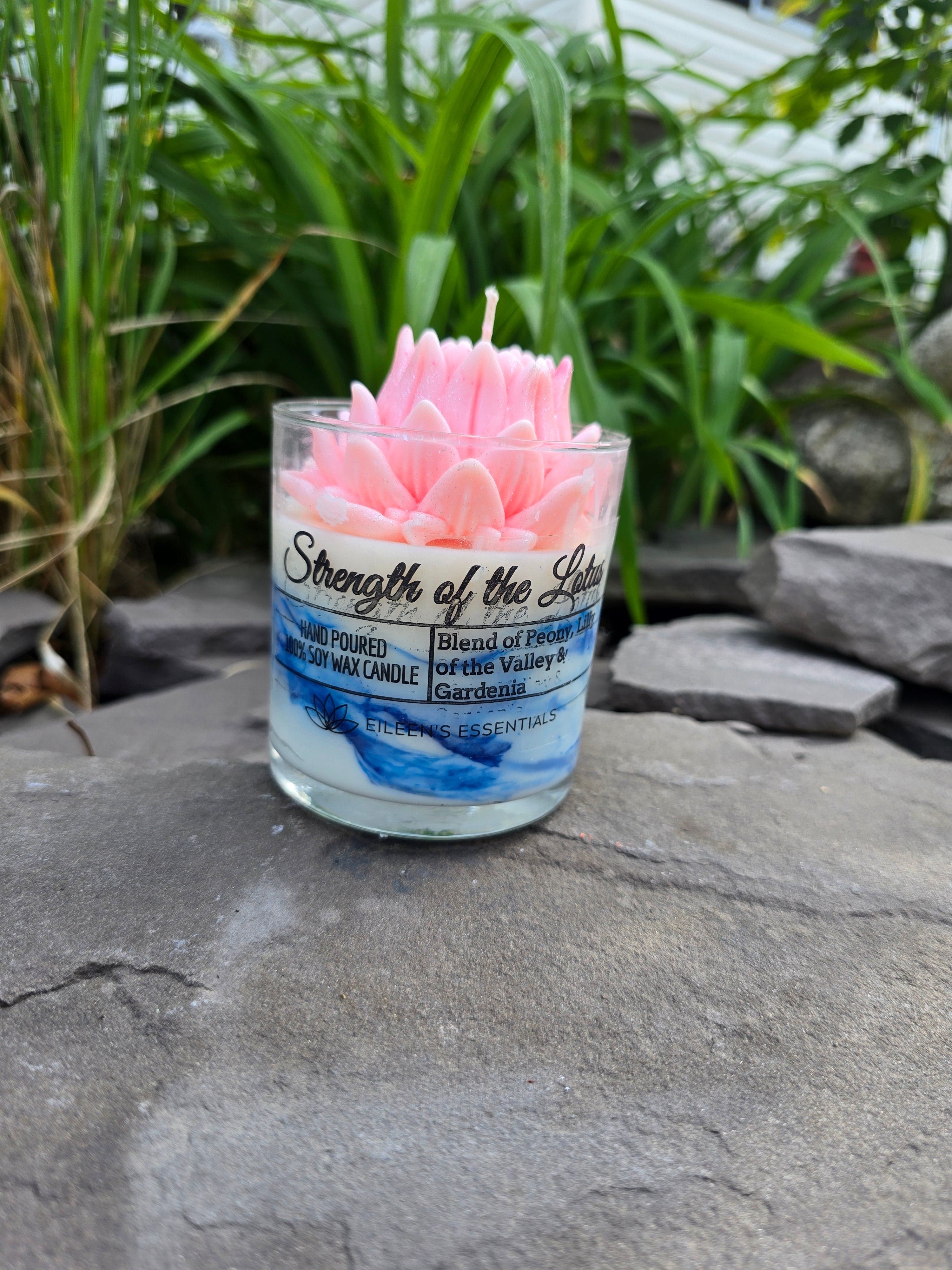FLOWER CANDLES; The Strength of The Lotus (Multiple Colors)
