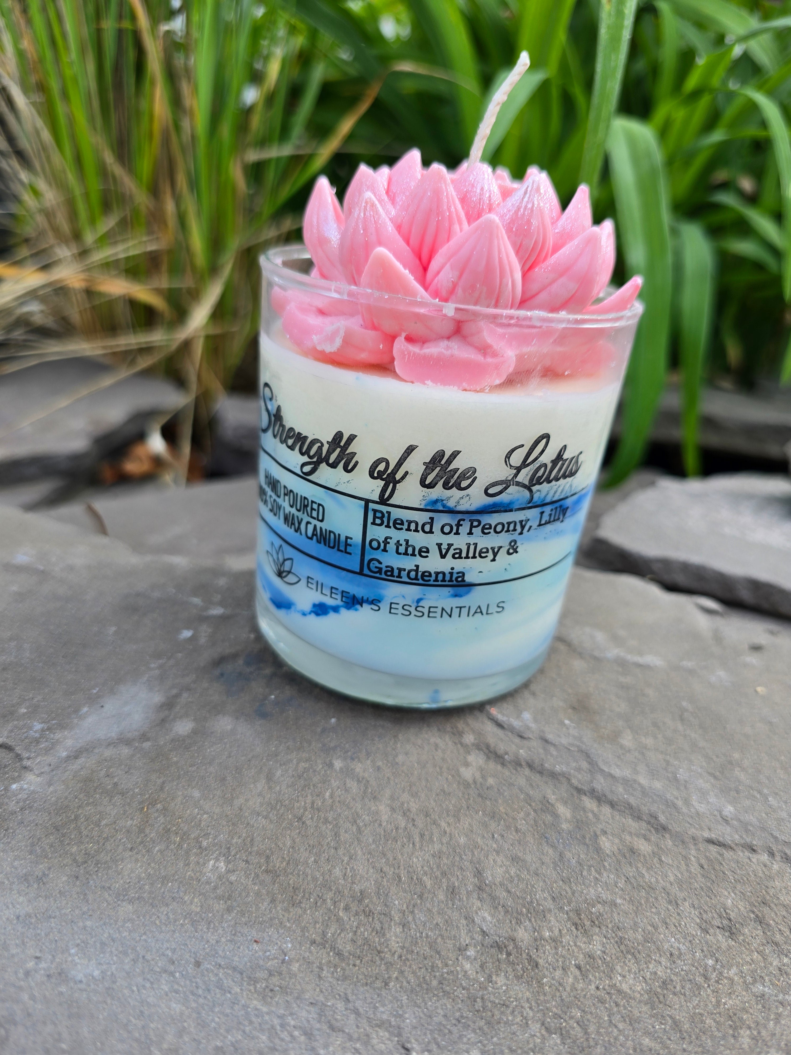 FLOWER CANDLES; The Strength of The Lotus (Multiple Colors)