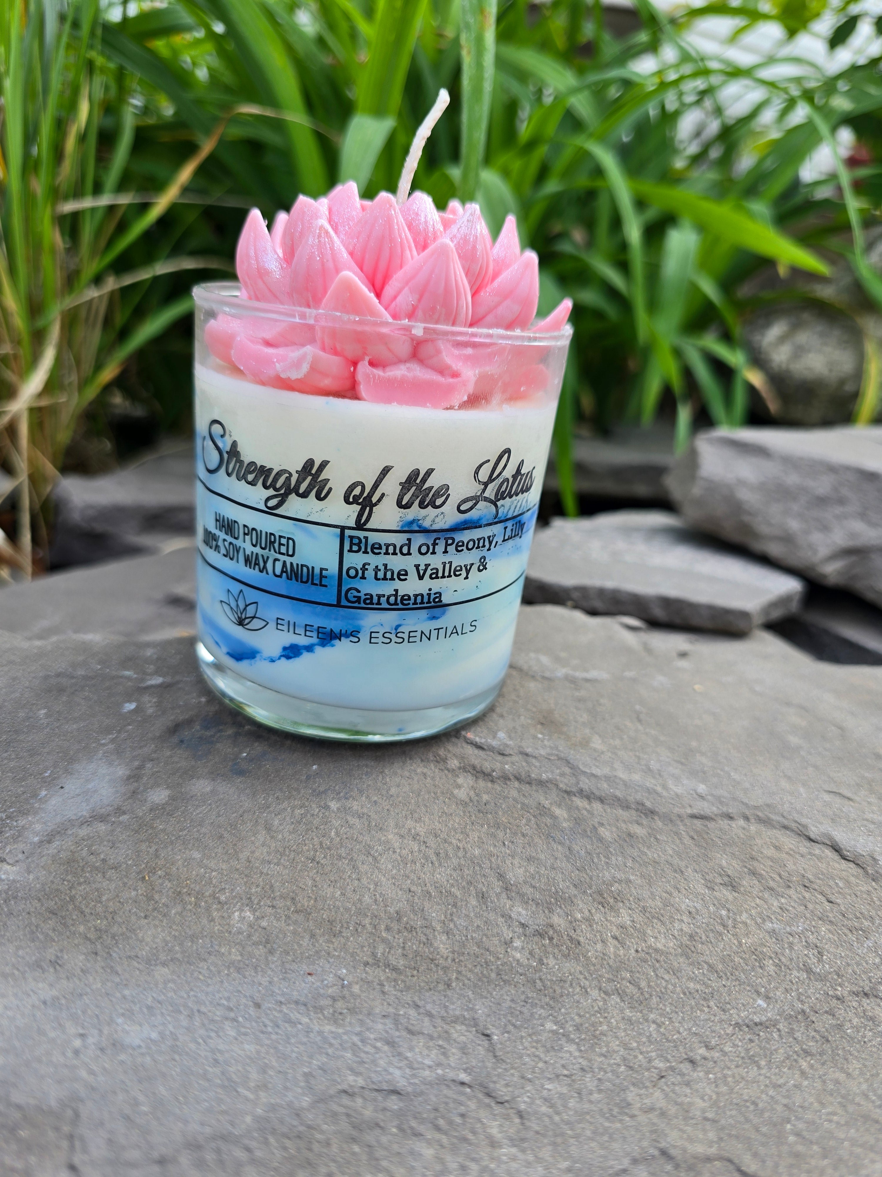 FLOWER CANDLES; The Strength of The Lotus (Multiple Colors)