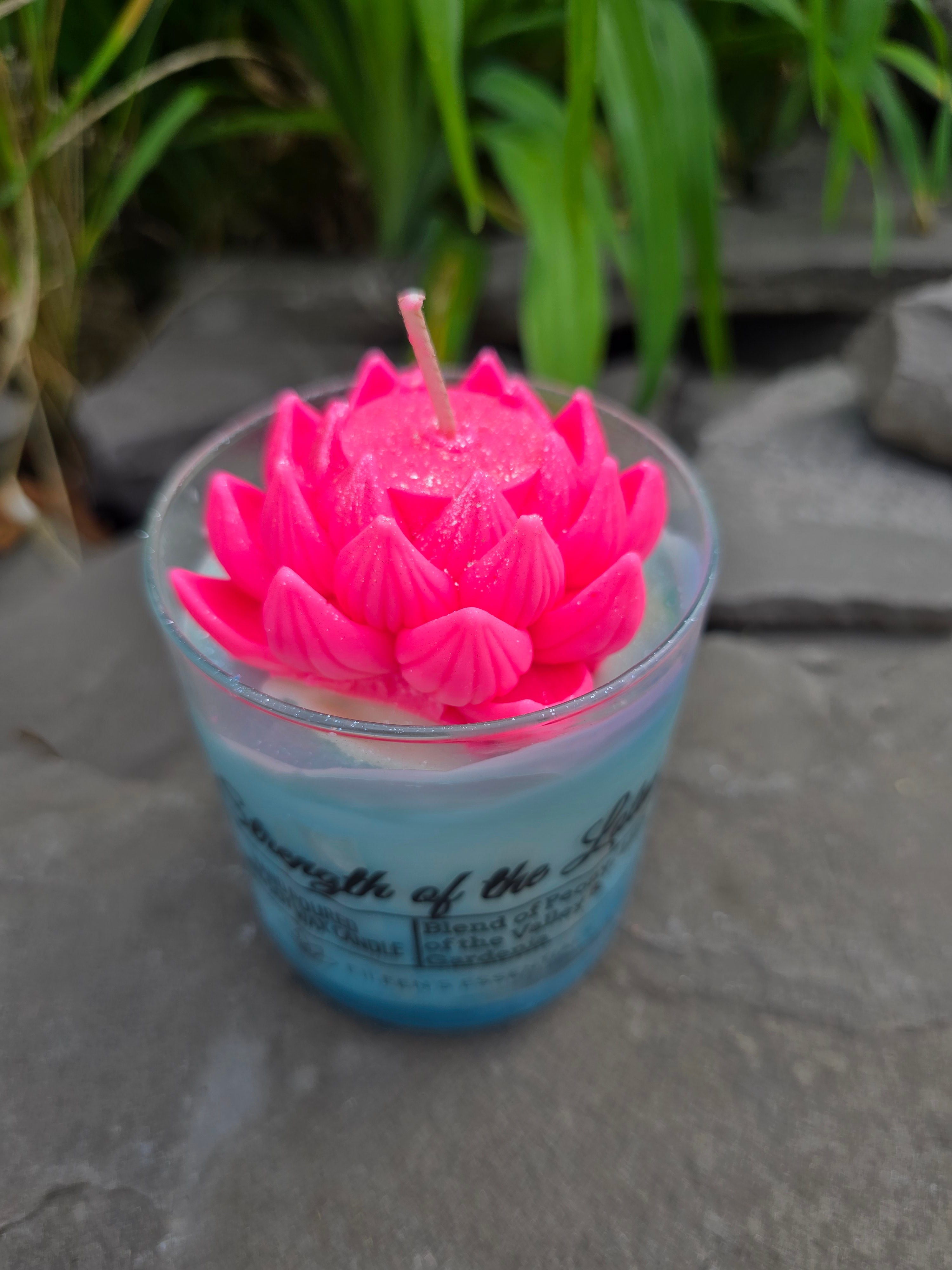 FLOWER CANDLES; The Strength of The Lotus (Multiple Colors)