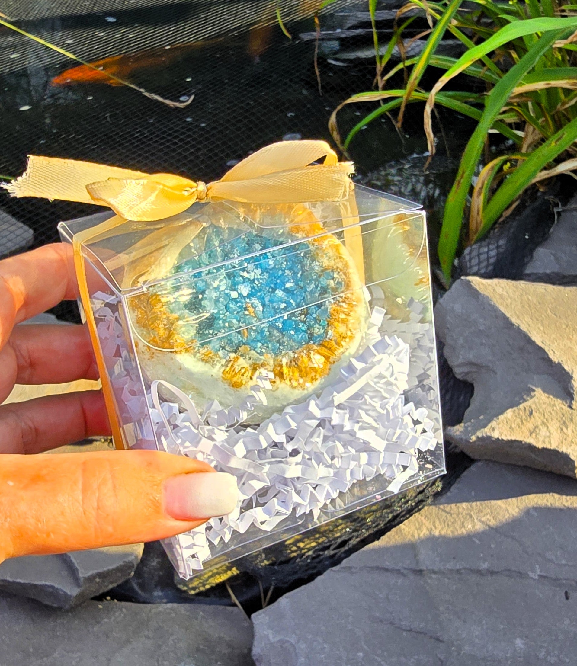 AQUAMARINE GEODE Bath Bomb