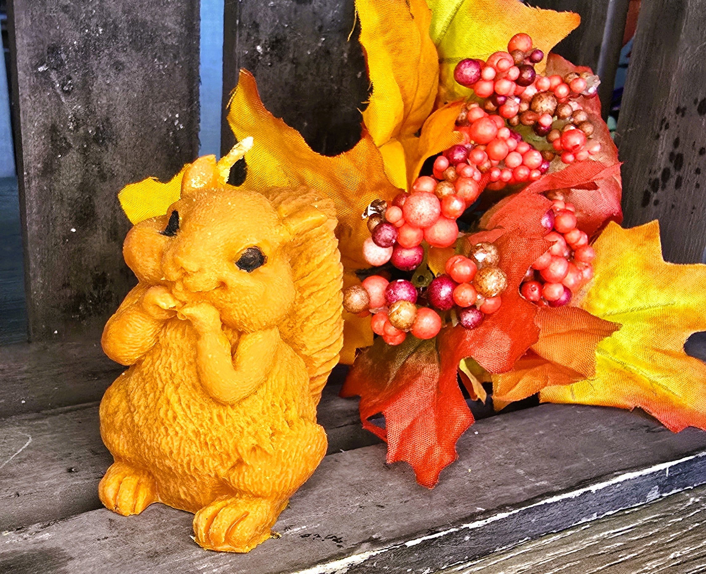 Squirrel and his Nut Candles