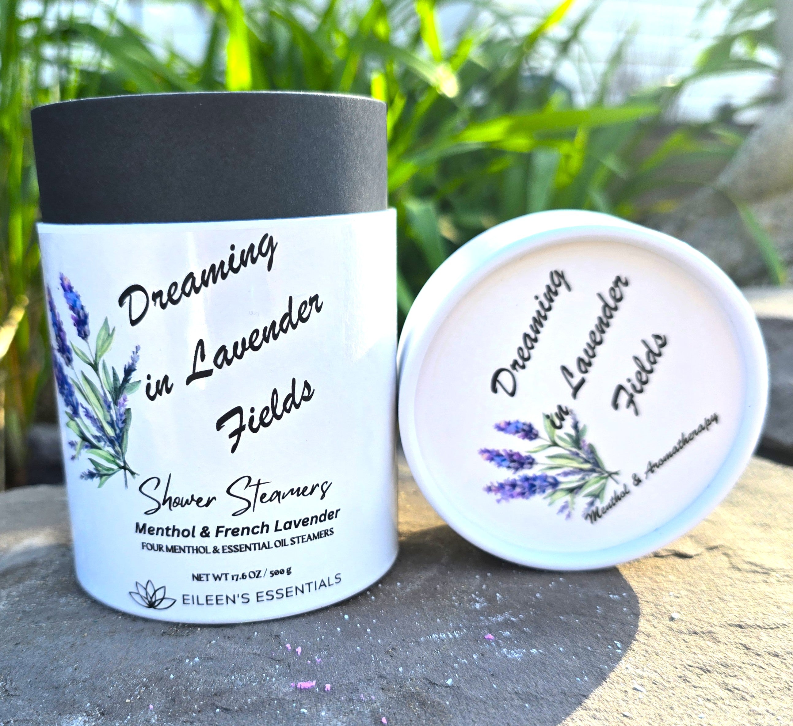 "Dreaming in Lavender Fields" Mentholated Shower Steamers; French Lavender & Menthol