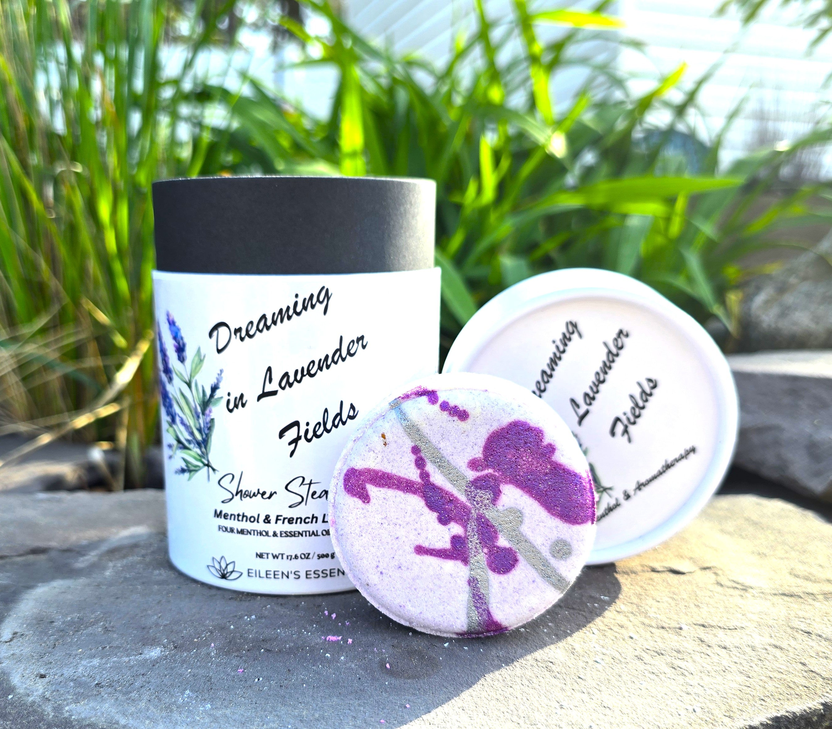 "Dreaming in Lavender Fields" Mentholated Shower Steamers; French Lavender & Menthol