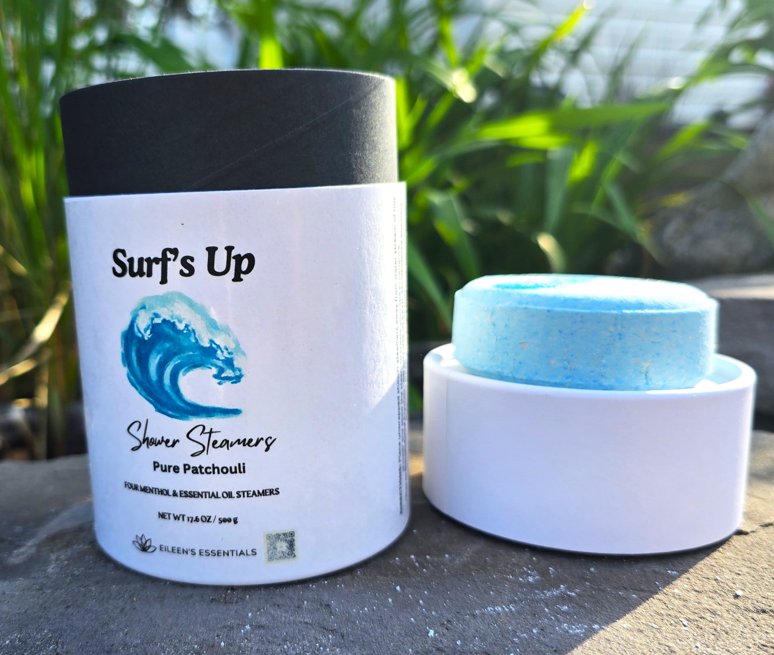 "Surf's Up" Mentholated Shower Steamers; Pure Patchouli & Menthol