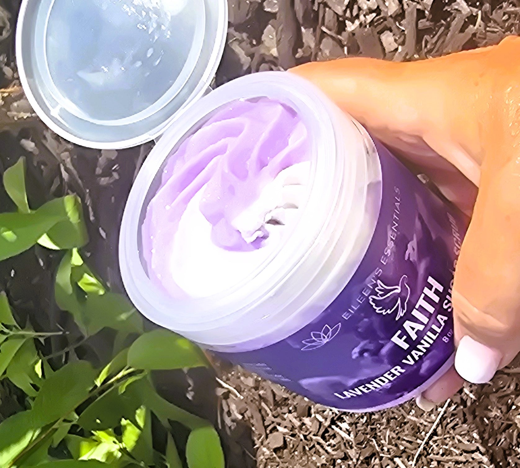Colorful swirled whipped sugar scrub by eileen's essentials