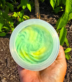 Colorful swirled whipped sugar scrub by eileen's essentials