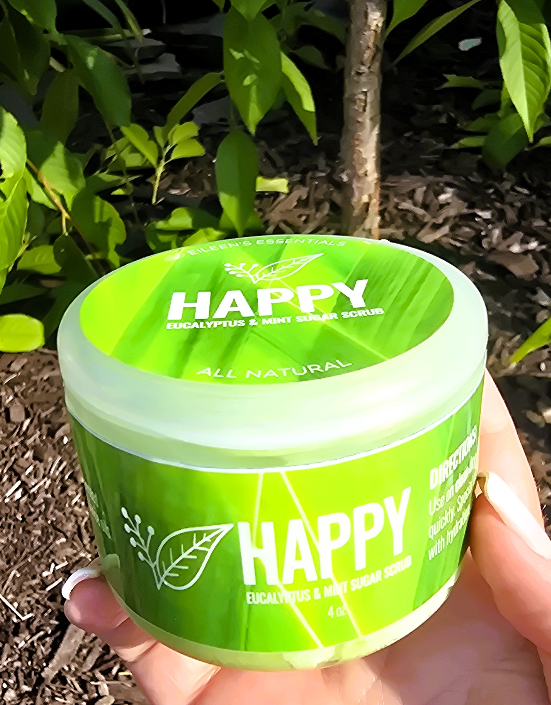 Skincare Collection/Sugar Scrub; "HAPPY" (Eucalyptus & Mint)