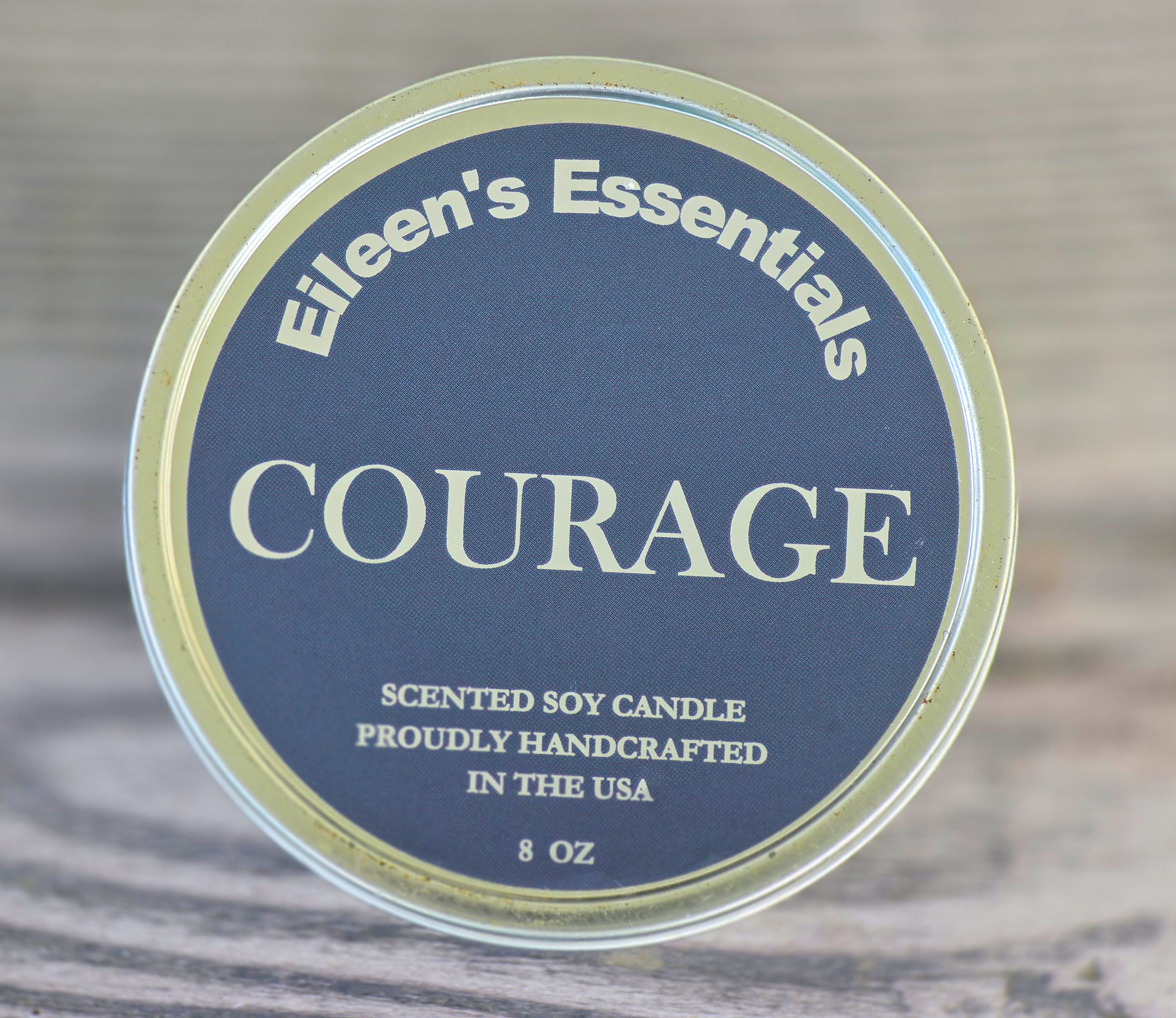 Inspirational Travel (Tin) Candle; COURAGE