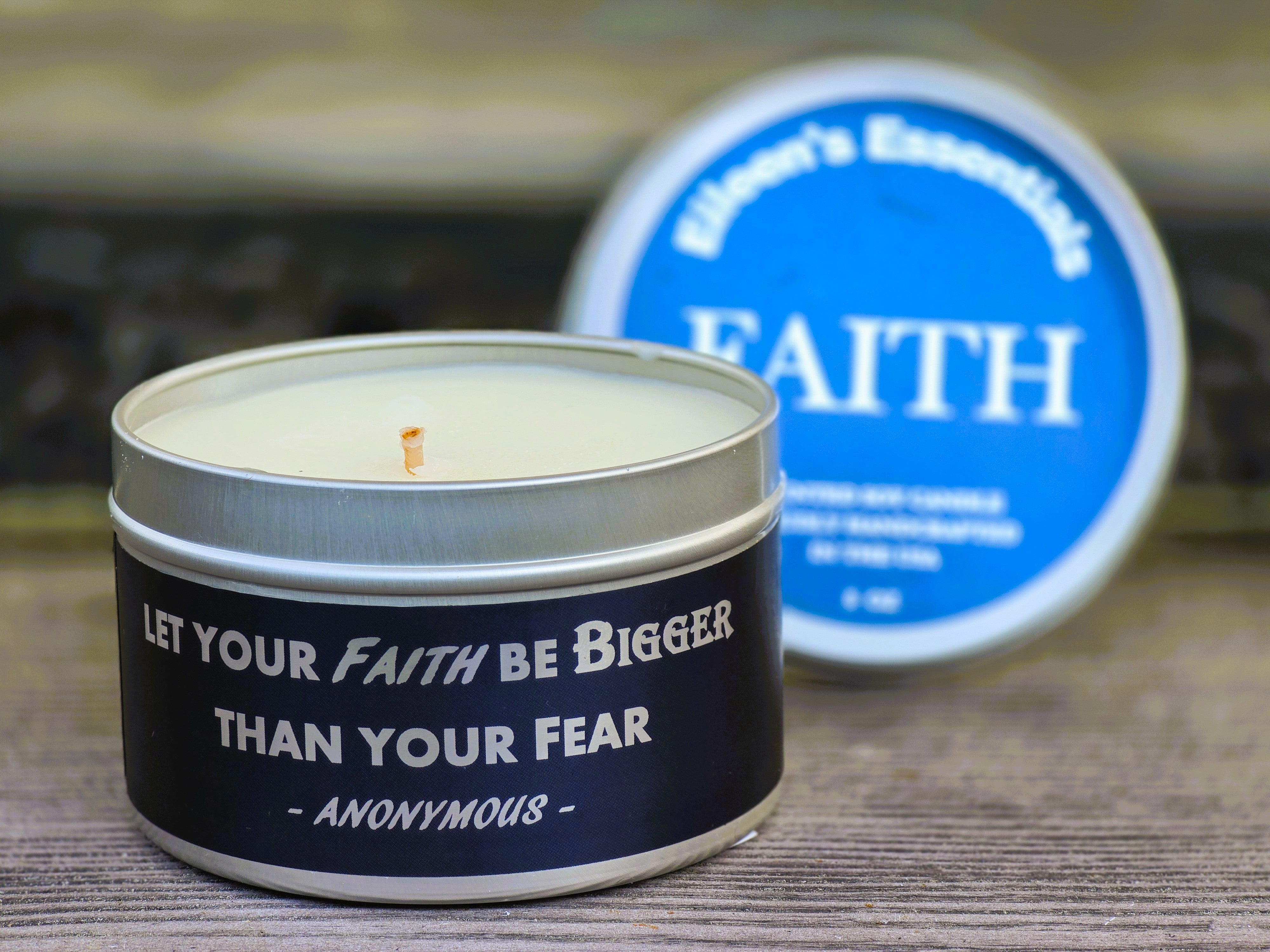 Inspirational Travel (Tin) Candle; FAITH