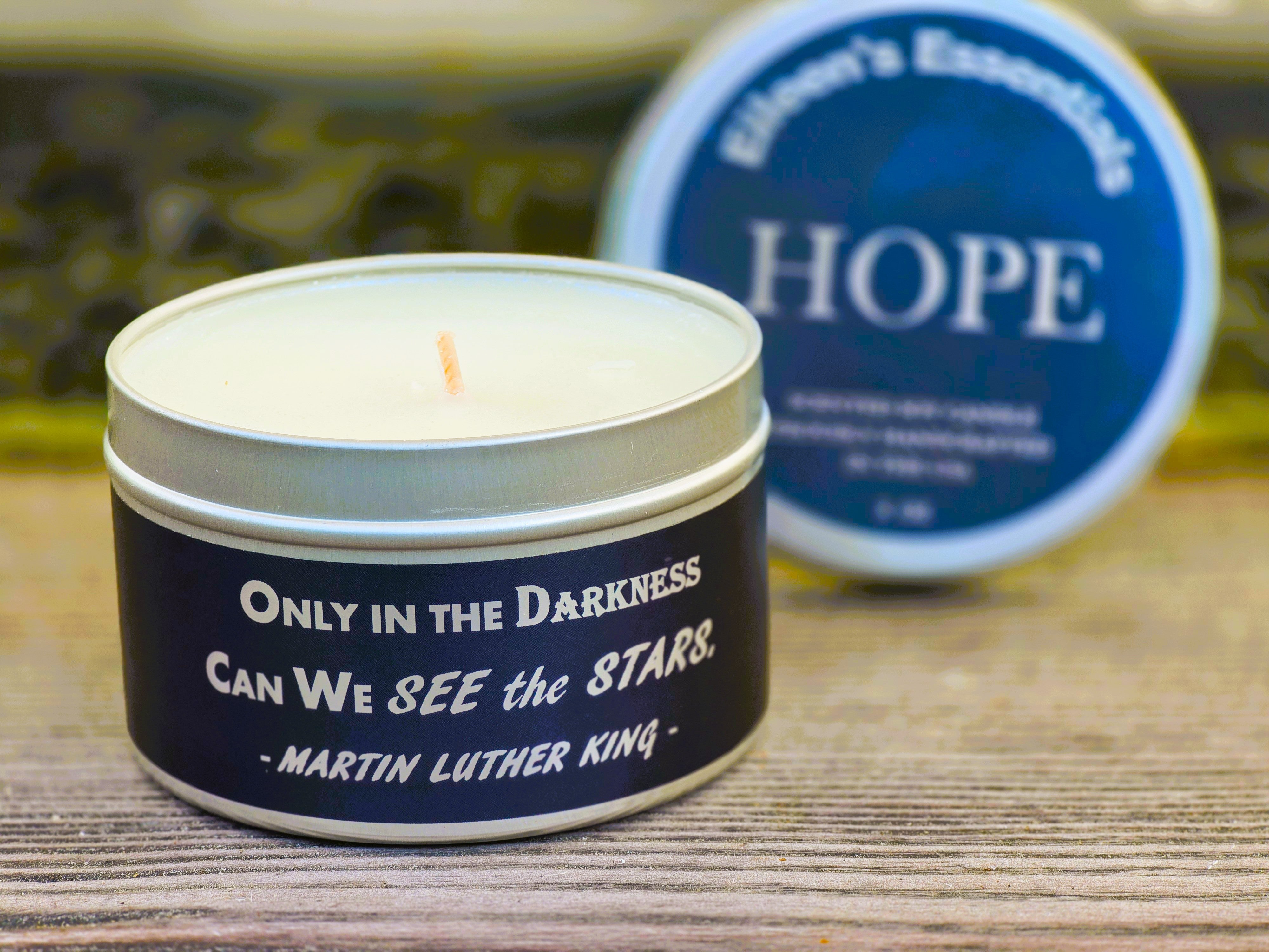 Inspirational Travel (Tin) Candle; HOPE