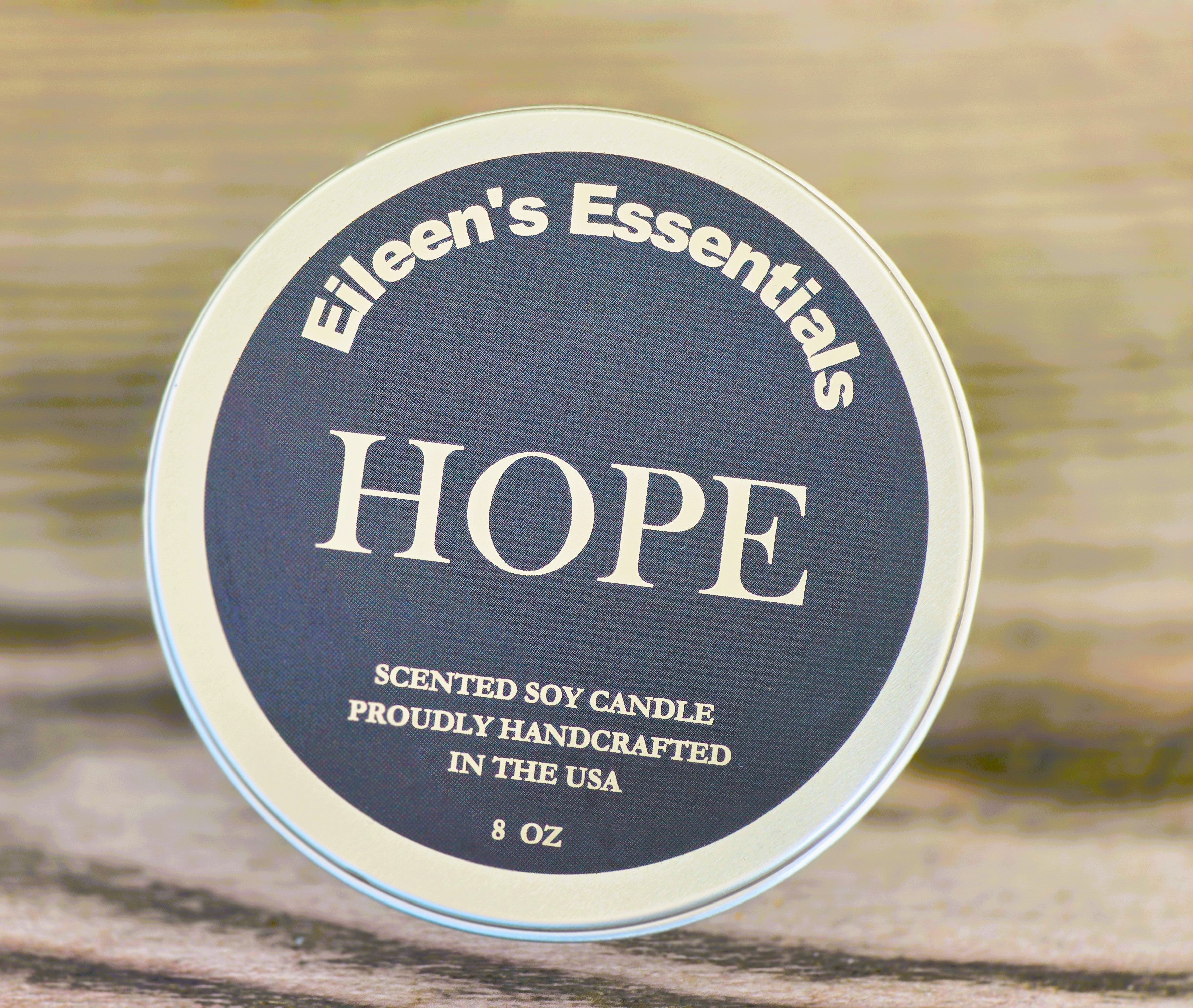 Inspirational Travel (Tin) Candle; HOPE