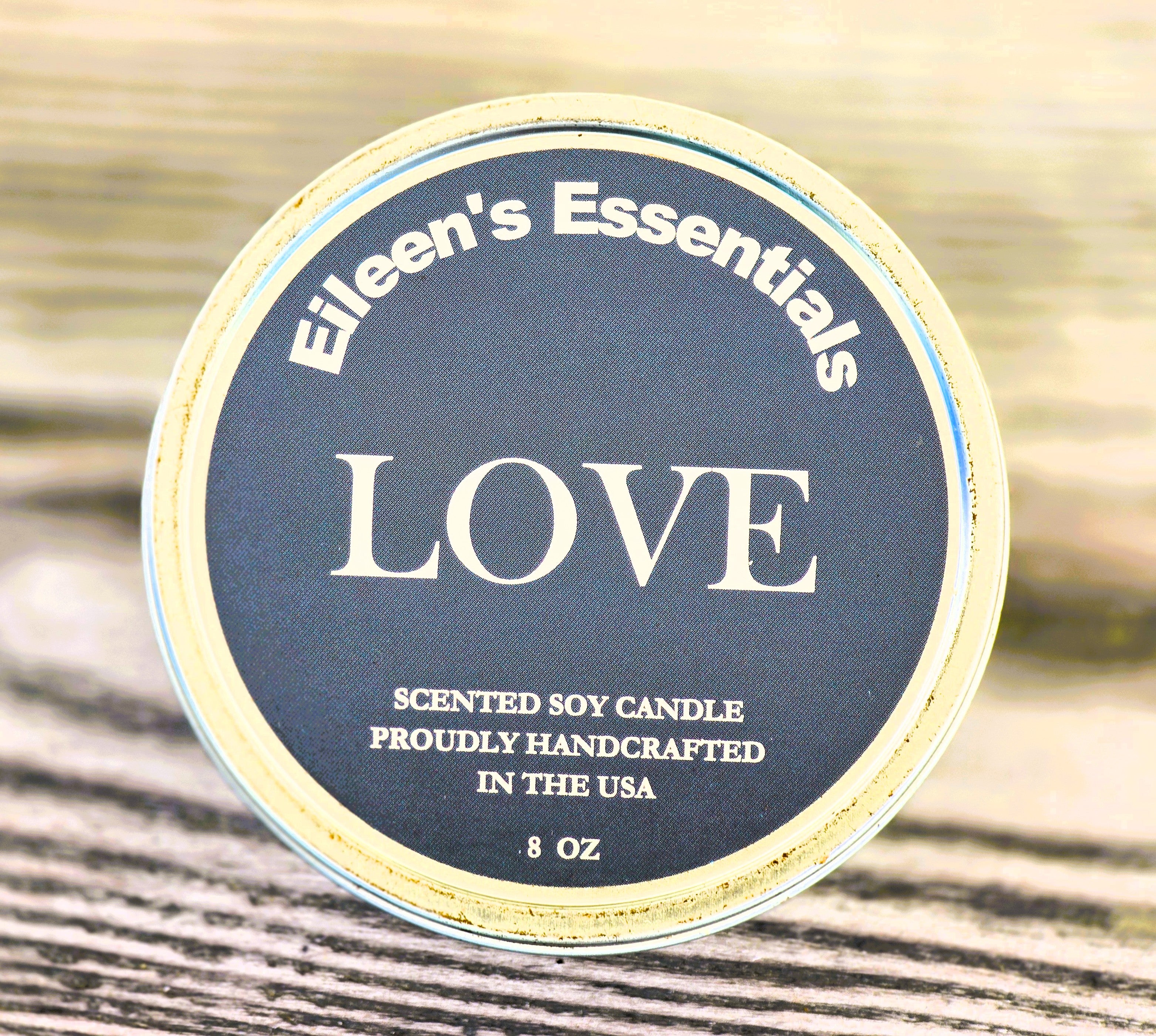 Inspirational Travel (Tin) Candle; LOVE