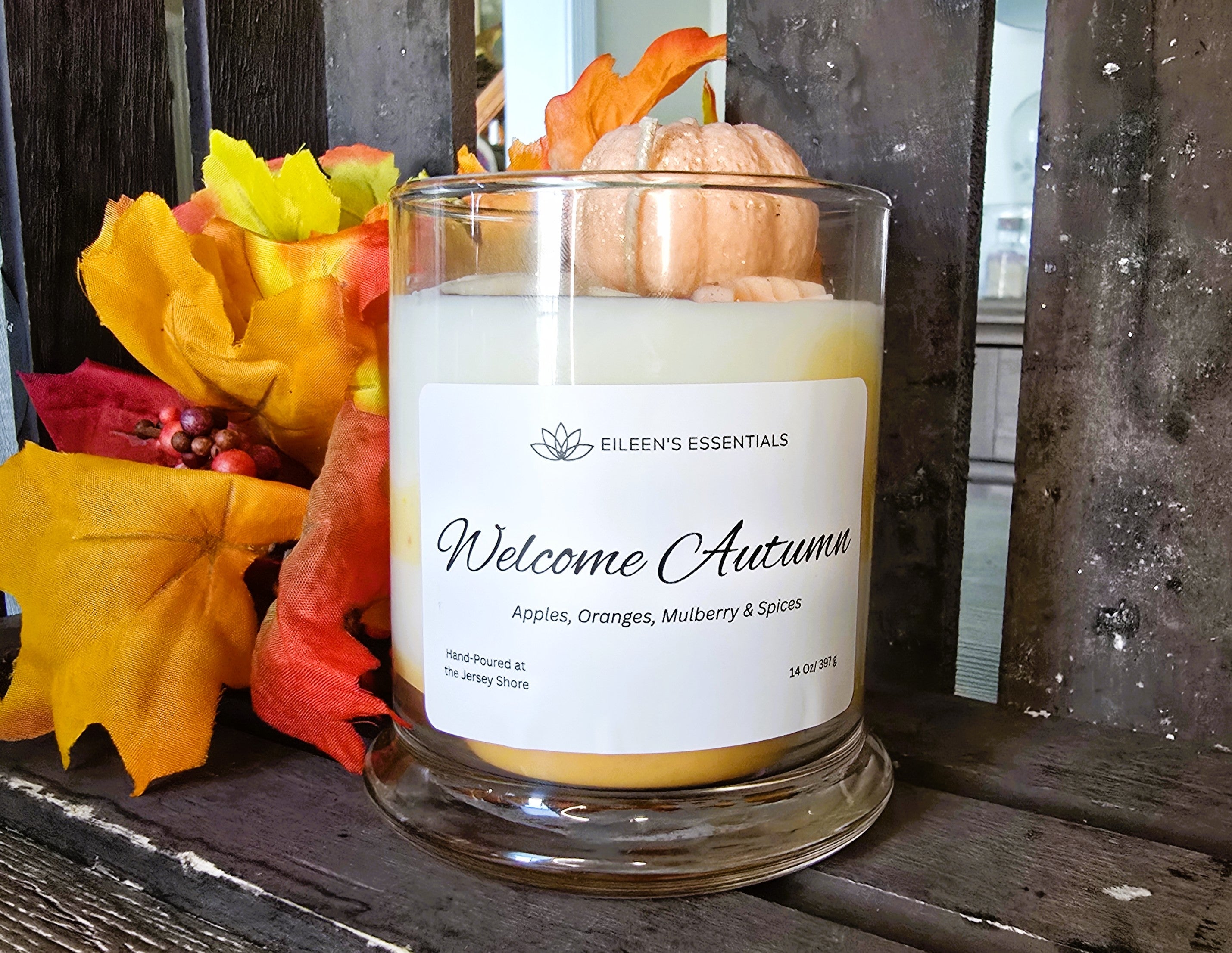 Signature Scent Candle; Welcome Autumn
