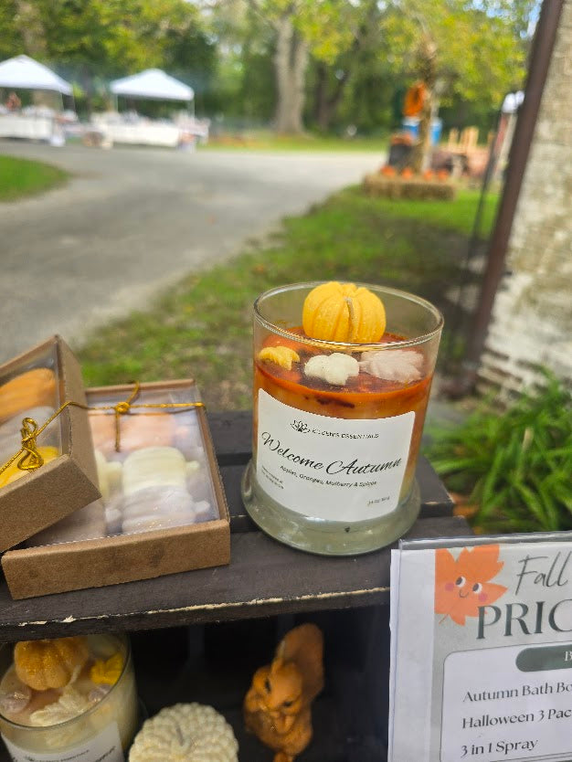 Signature Scent Candle; Welcome Autumn