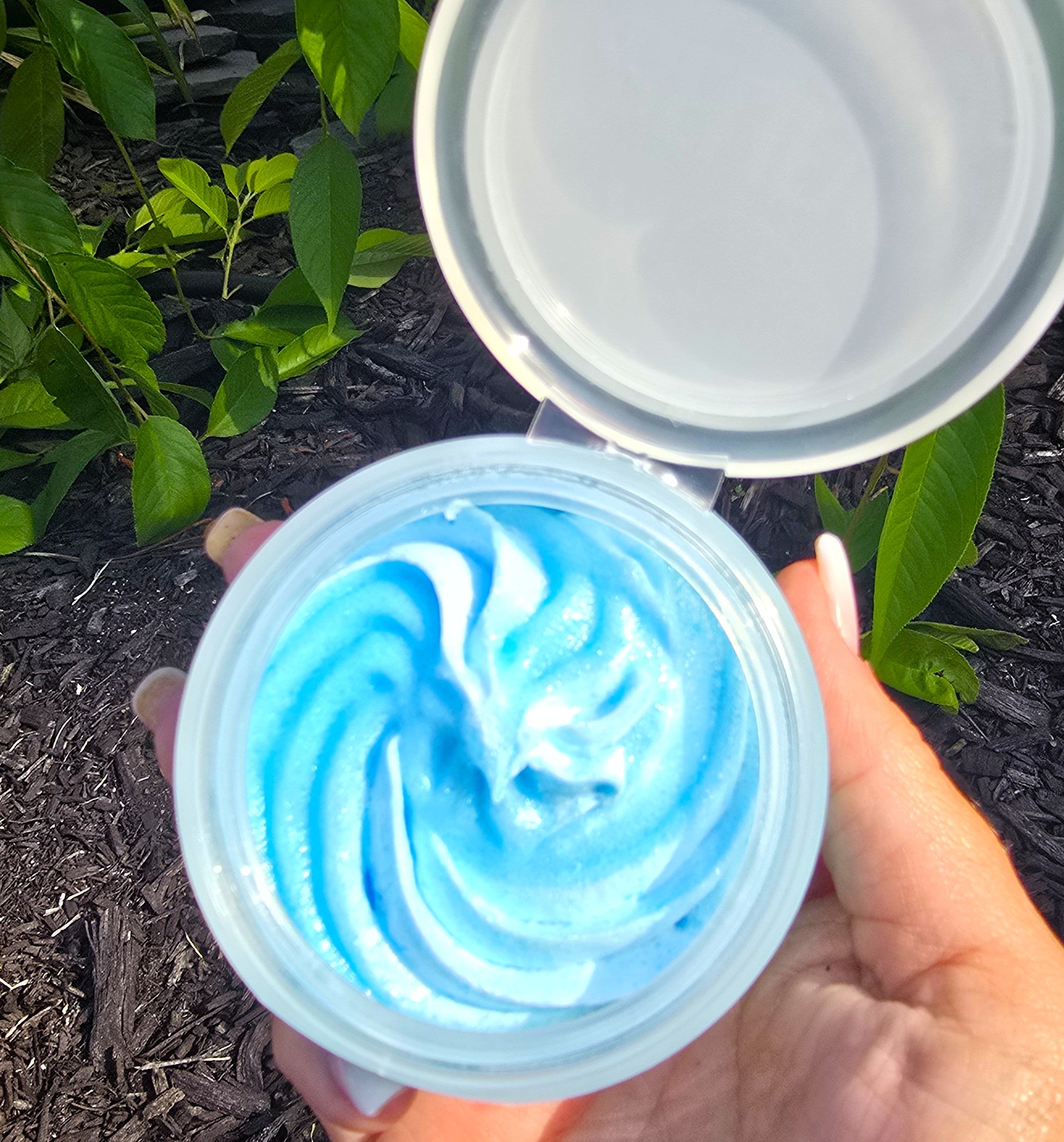 Colorful swirled whipped sugar scrub by eileen's essentials