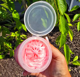 Colorful swirled whipped sugar scrub by eileen's essentials
