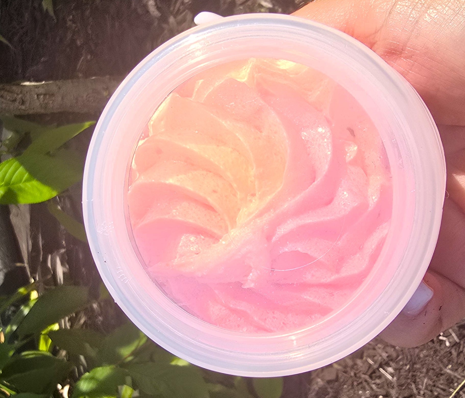 Colorful swirled whipped sugar scrub by eileen's essentials