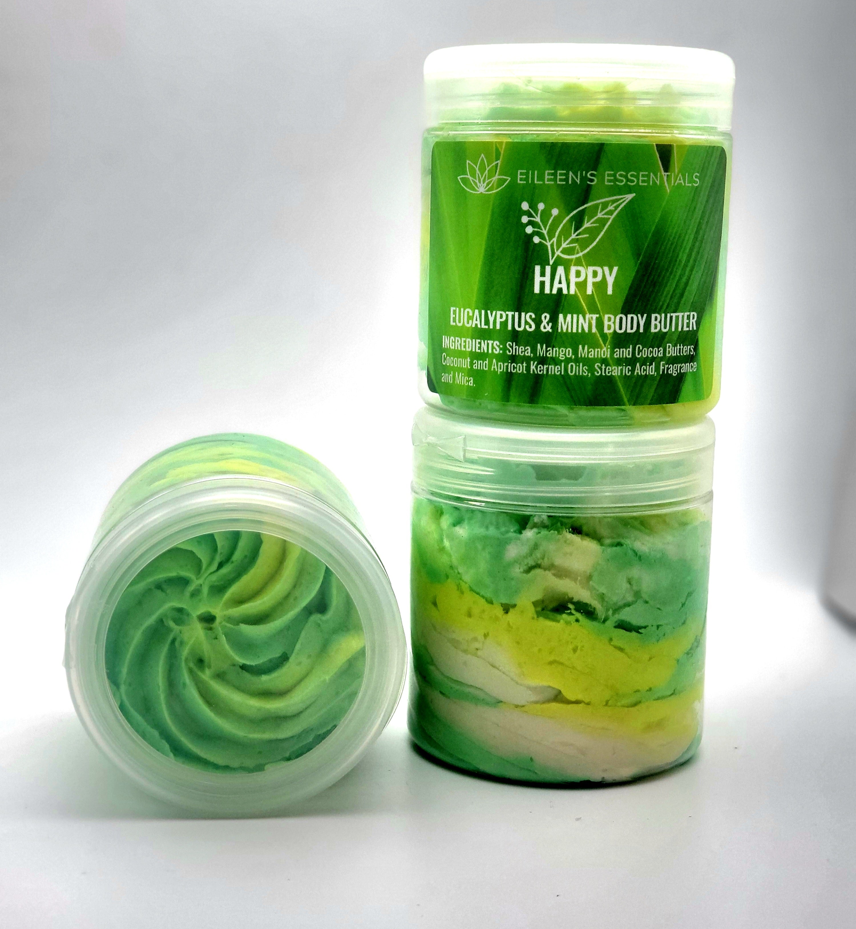 Whipped Luxury Shea Body Butter; HAPPY (Eucalyptus & Mint)
