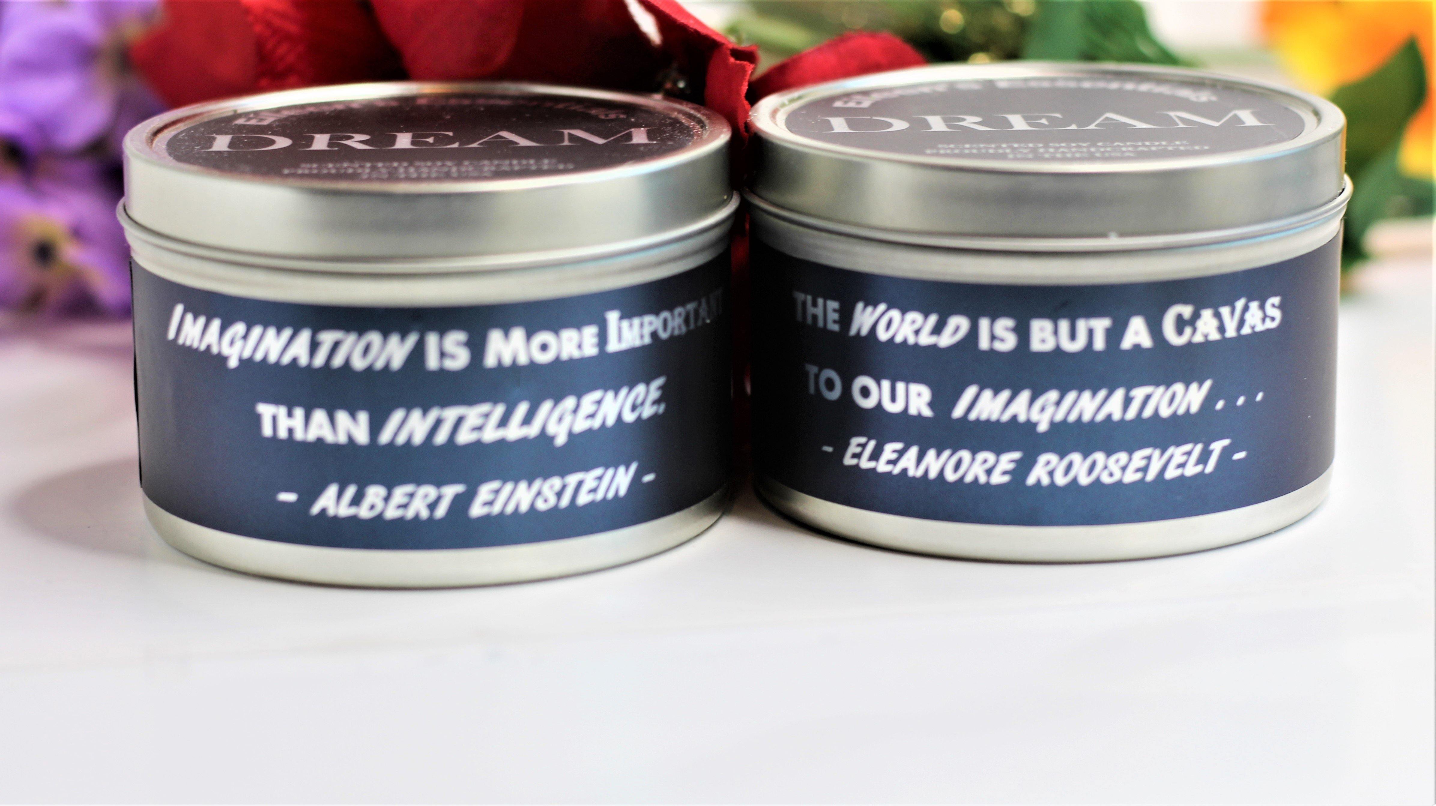 Inspirational Travel Candle; DREAM - Eileen's Essentials