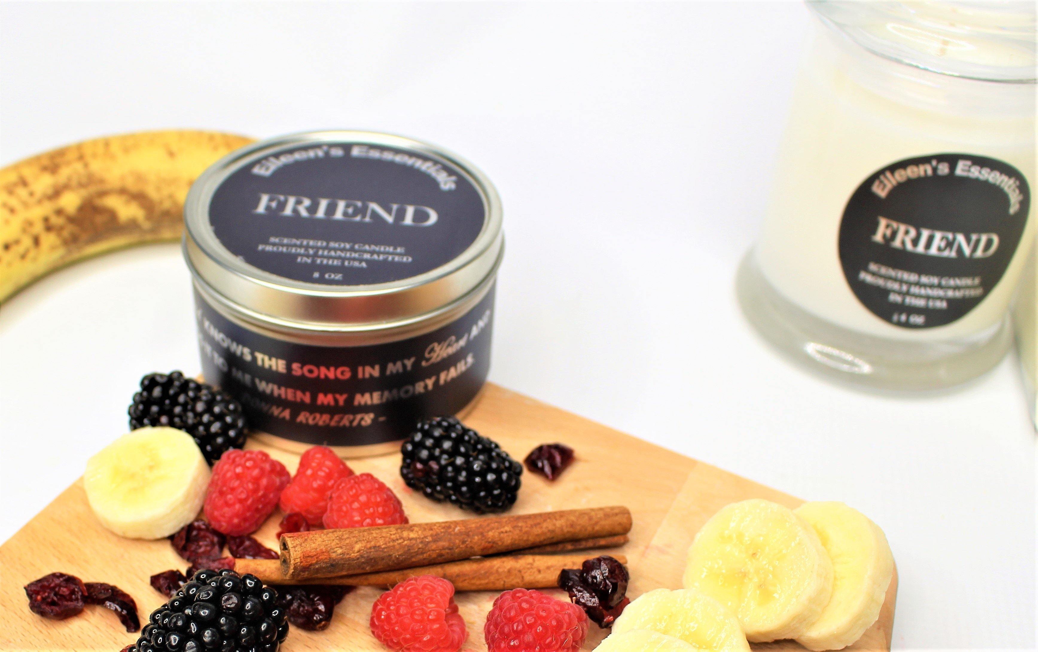 Inspirational Travel Candle; FRIEND - Eileen's Essentials