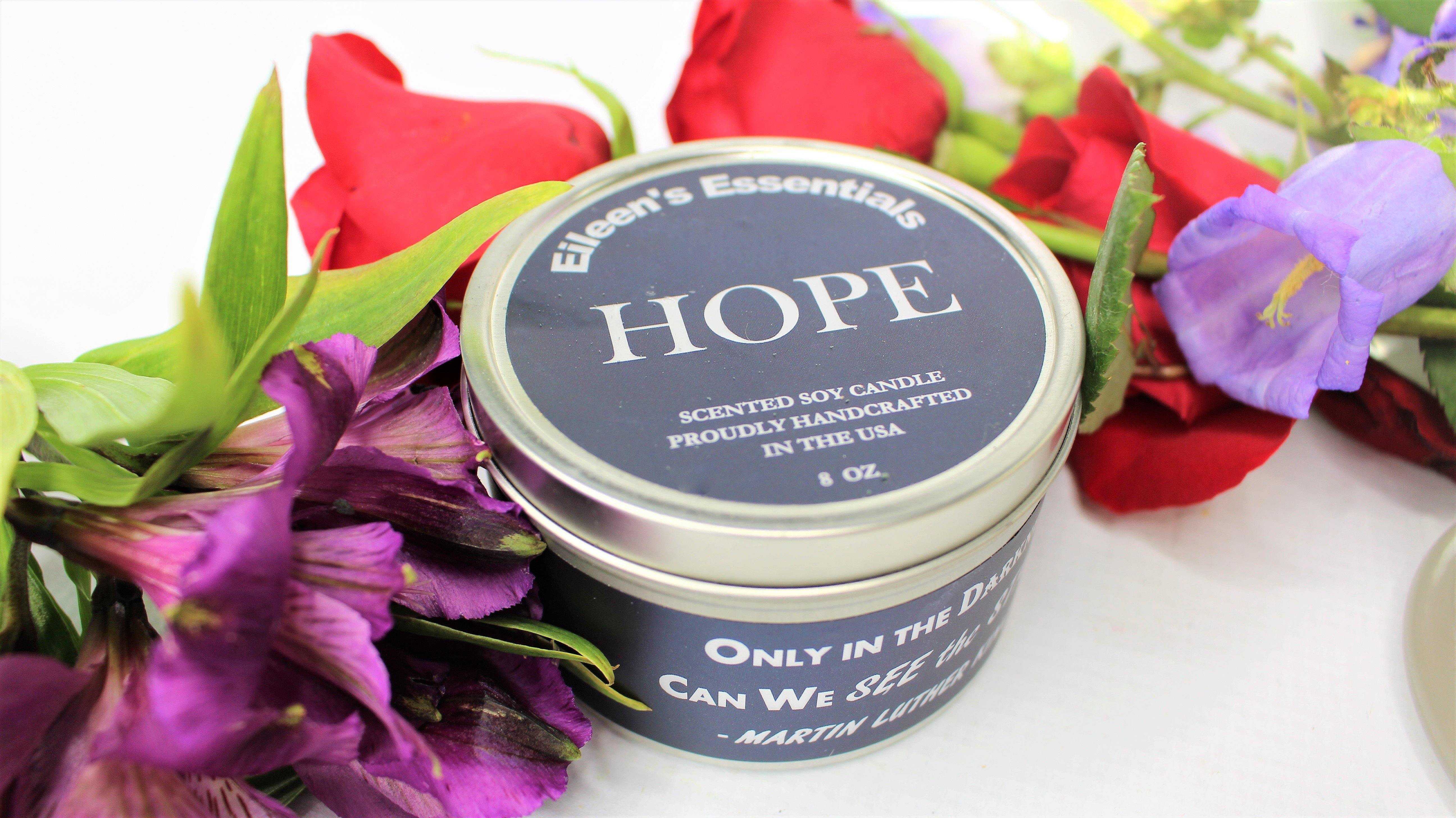 Inspirational Travel Candle; HOPE - Eileen's Essentials