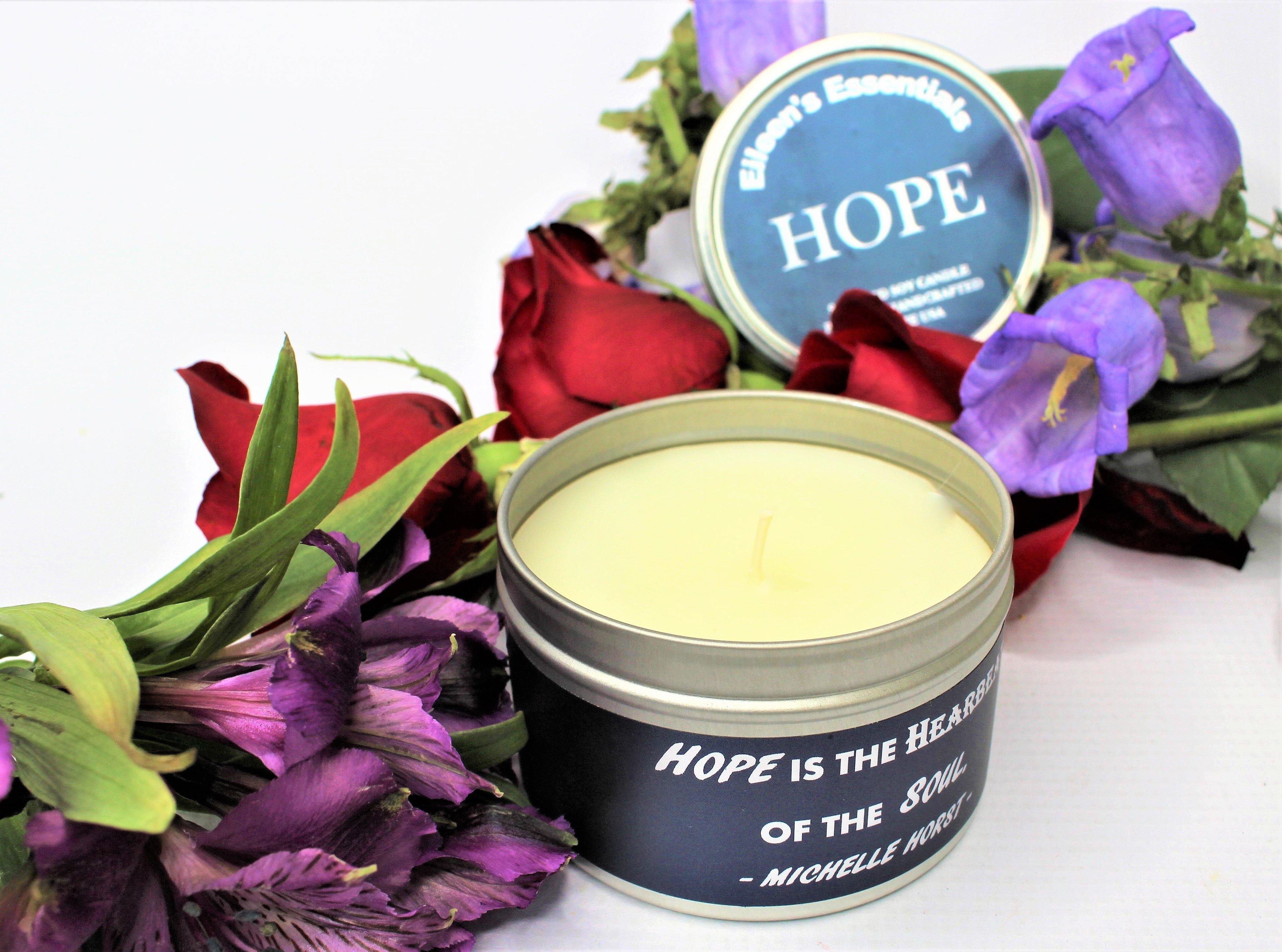 Inspirational Travel Candle; HOPE - Eileen's Essentials