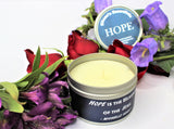 Inspirational Travel Candle; HOPE - Eileen's Essentials