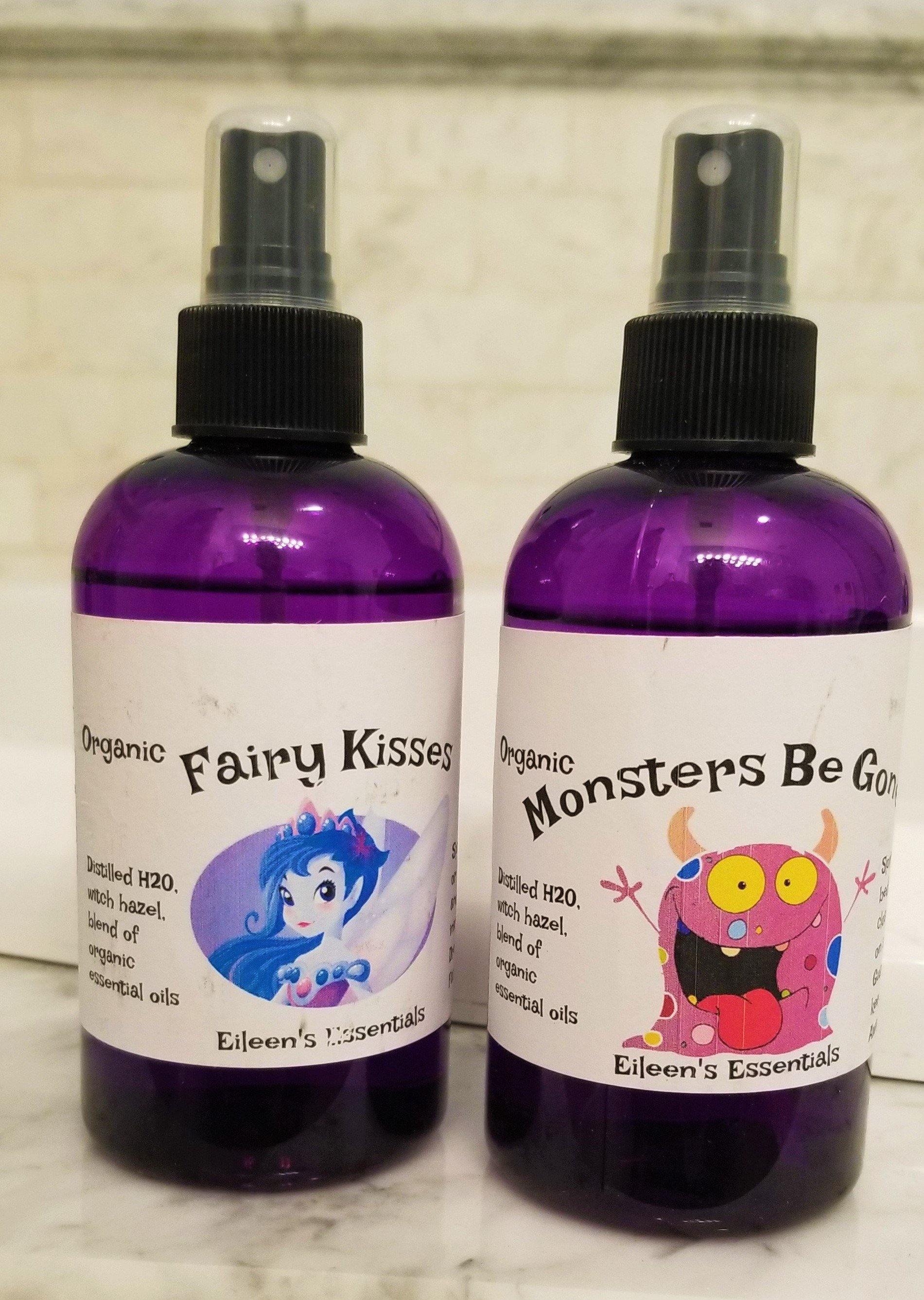 CHILD Linen/Sheet Sprays: Organic Monster's Be Gone or Fairy Kisses - Eileen's Essentials