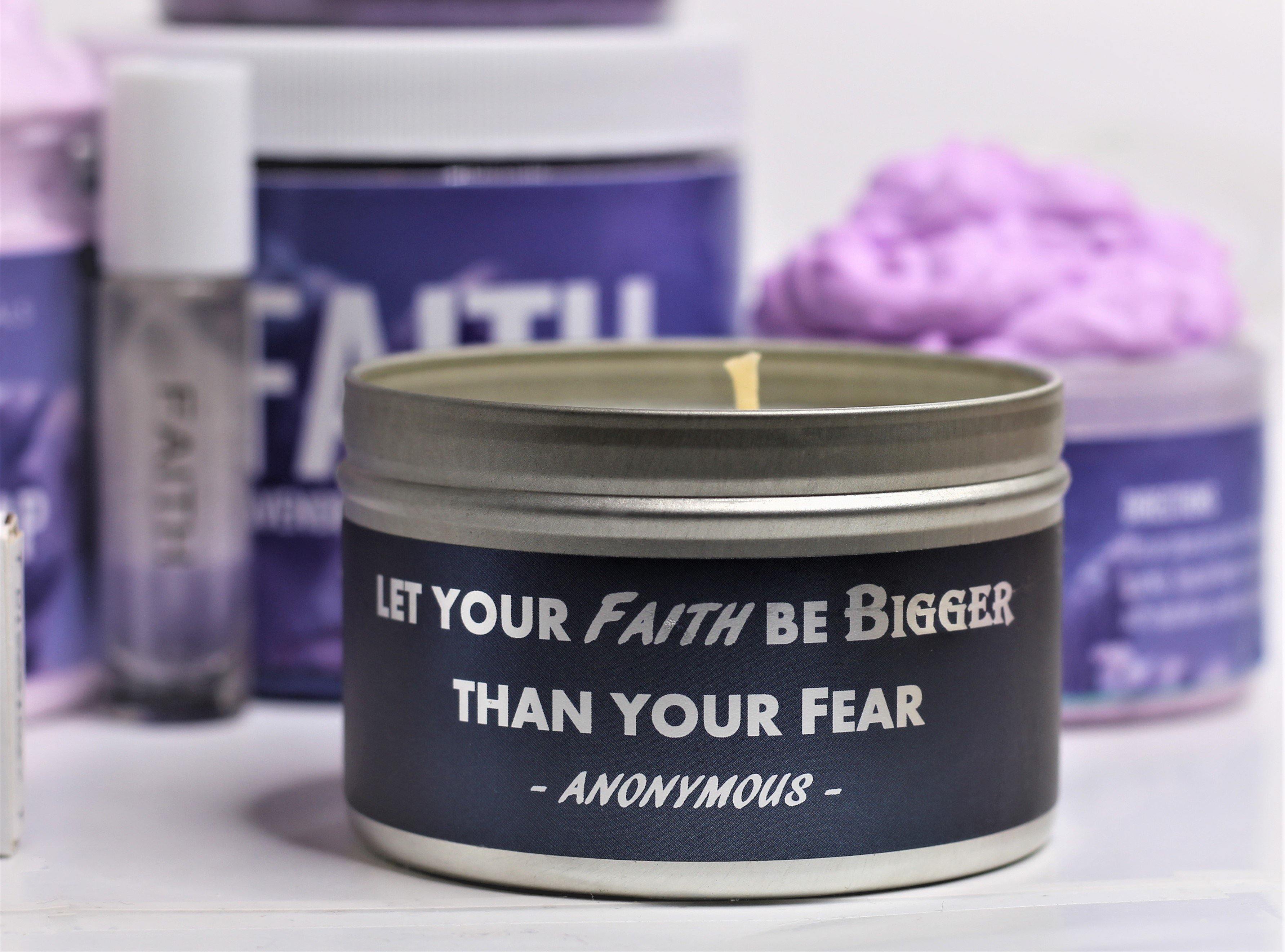 Inspirational Travel Candle; FAITH - Eileen's Essentials