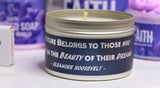 Inspirational Travel Candle; FAITH - Eileen's Essentials