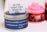 Inspirational Travel Candle; LOVE - Eileen's Essentials