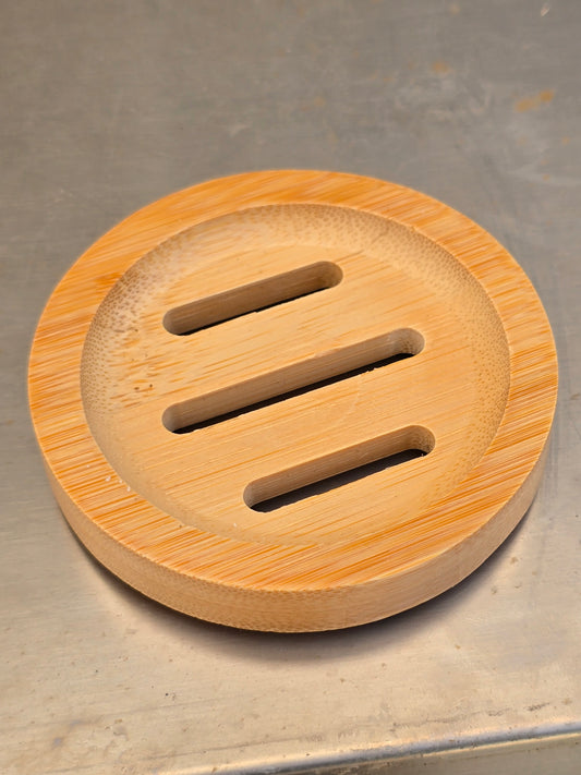 Bamboo Round Facial Soap Dish