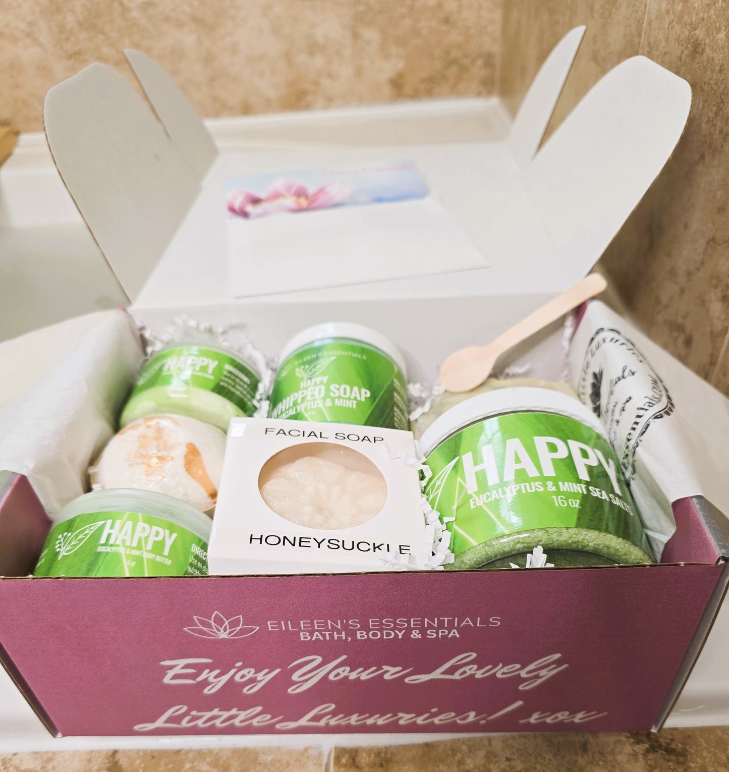 The Ultimate Spa Gift Set; "HAPPY" (Eucalyptus & Mint)