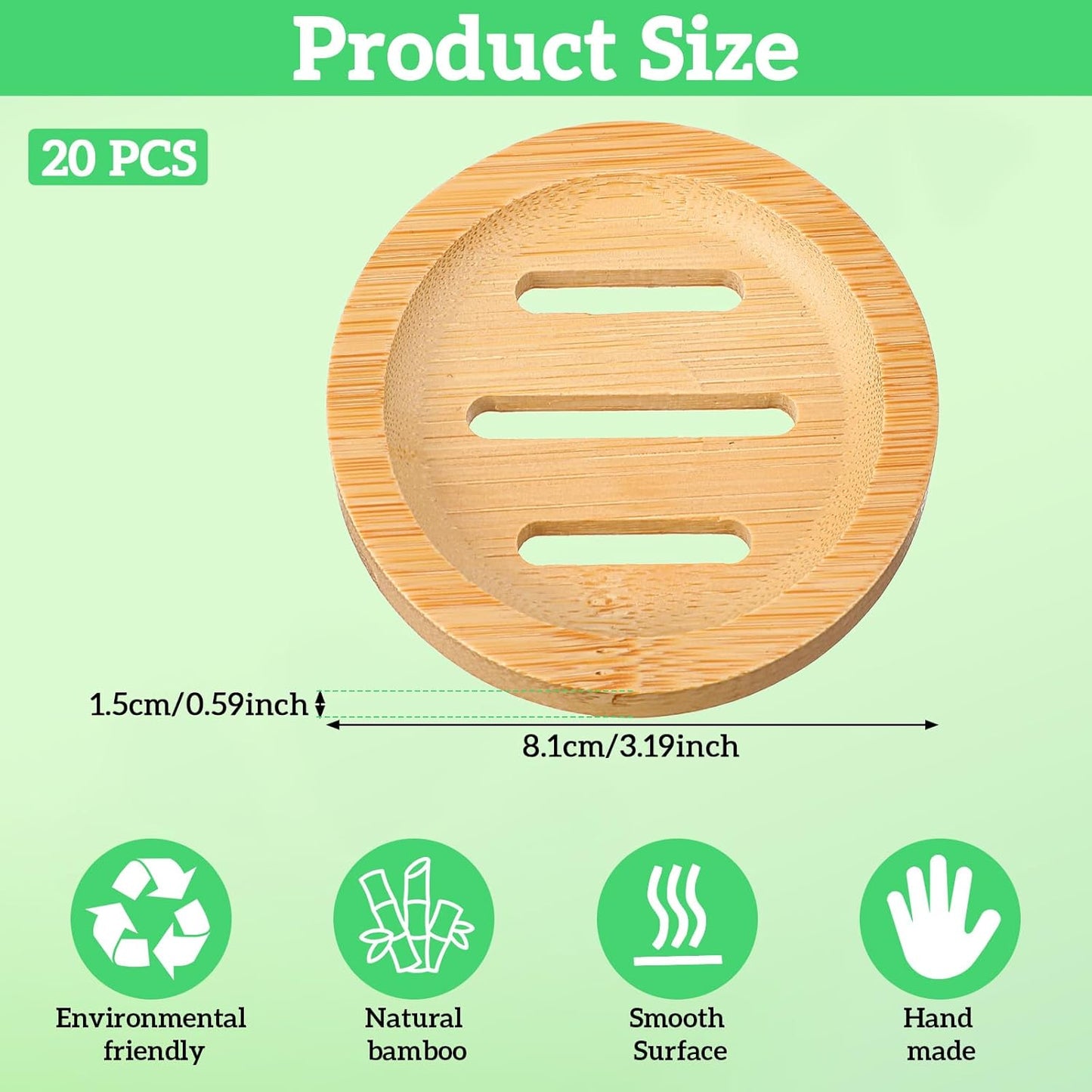 Bamboo Round Facial Soap Dish
