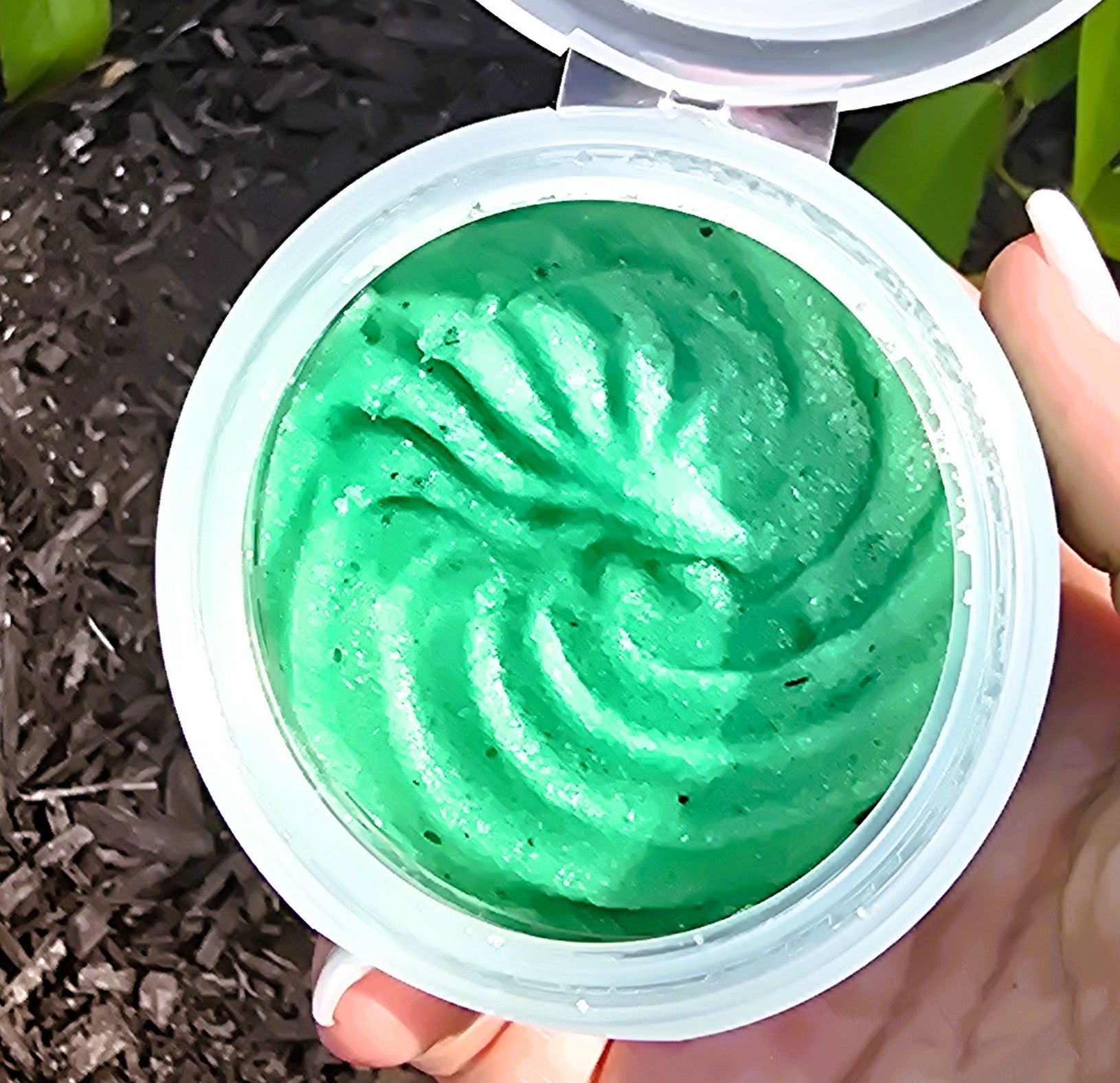Colorful swirled whipped sugar scrub by eileen's essentials