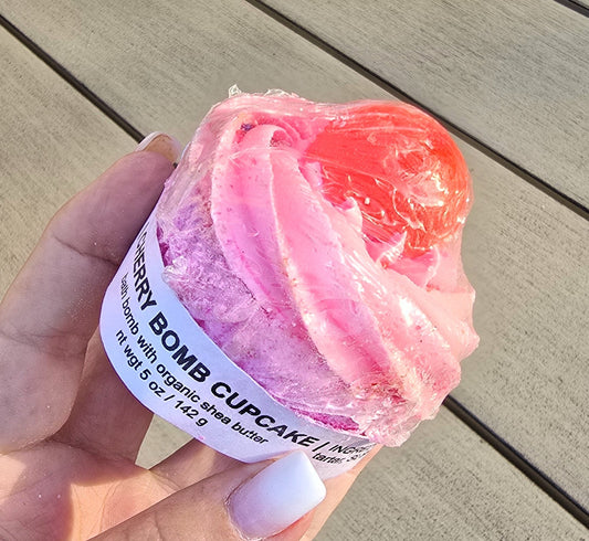 CHERRY BOMB CUPCAKE Bath Bomb