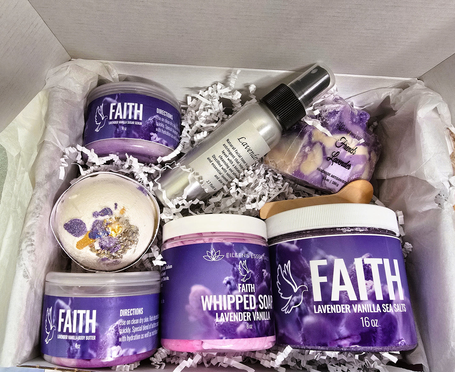 The Ultimate Spa Gift Set; "FAITH" (Lavender & Vanilla)