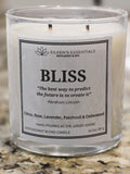 Inspirational Glass Candle; BLISS
