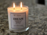 Inspirational Glass Candle; DREAM