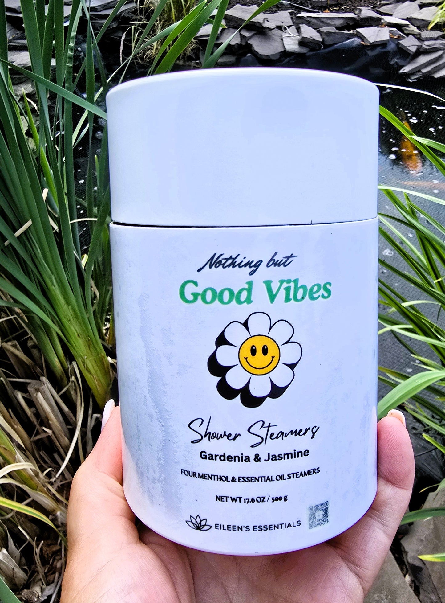 "Nothing But Good Vibes" Mentholated Shower Steamers; Gardenia, Jasmine & Menthol