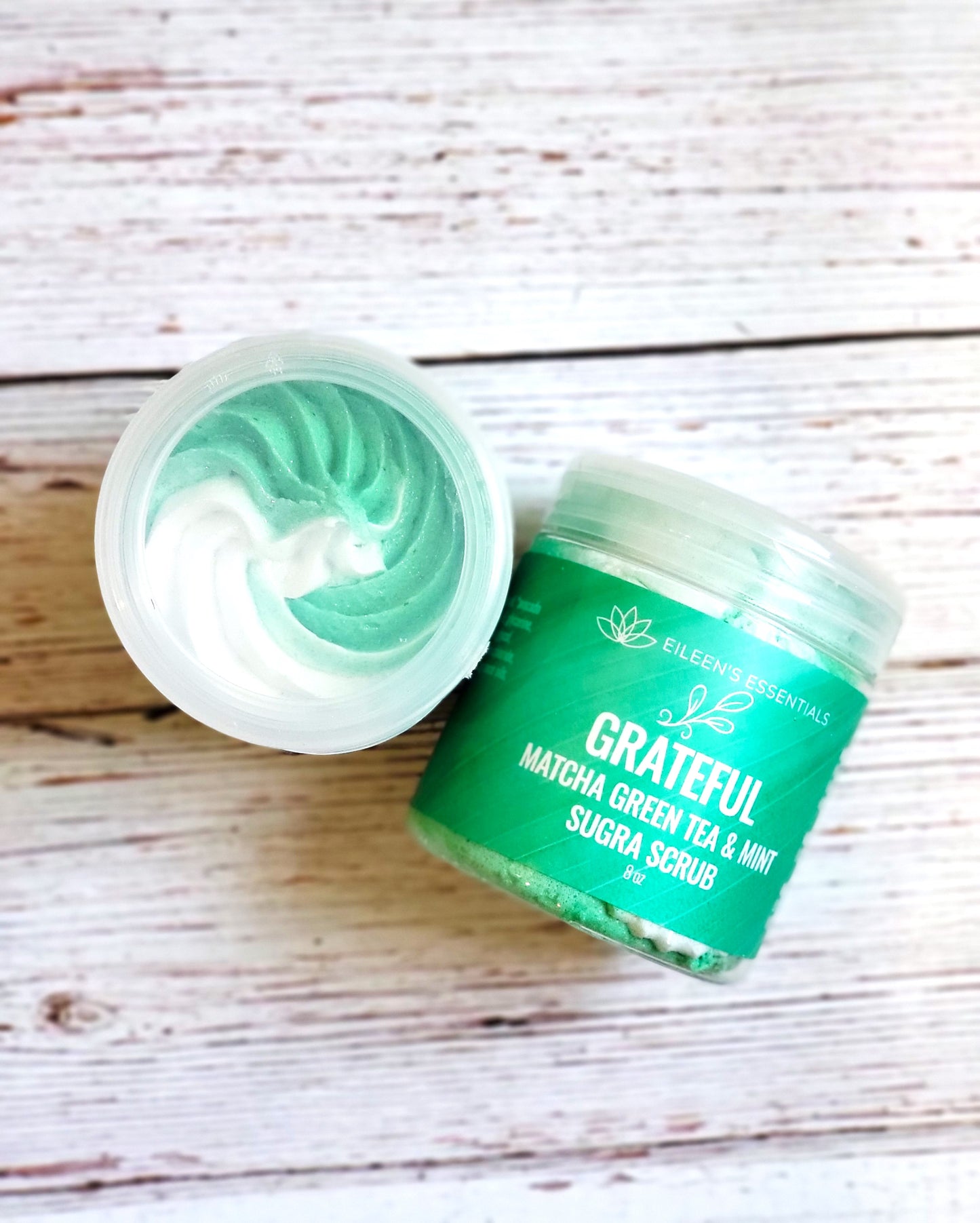 Colorful swirled whipped sugar scrub by eileen's essentials
