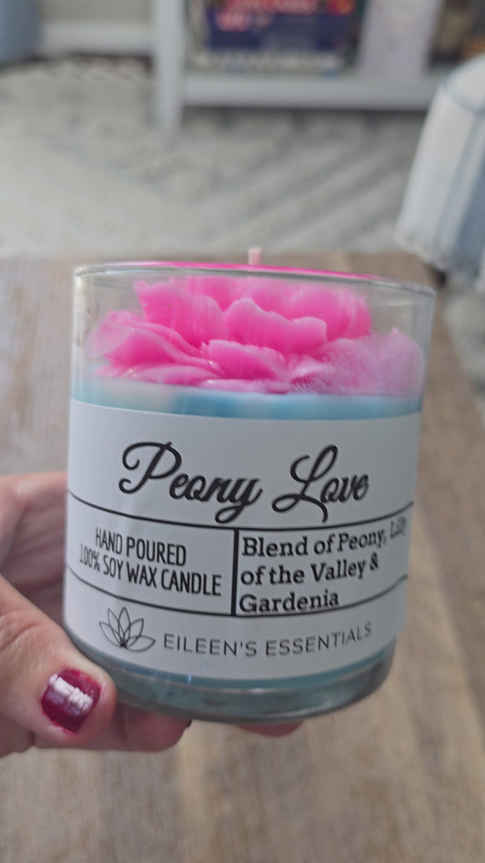FLOWER CANDLES; Peony Love (Multiple Colors)