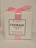 Inspirational Glass Candle; COURAGE