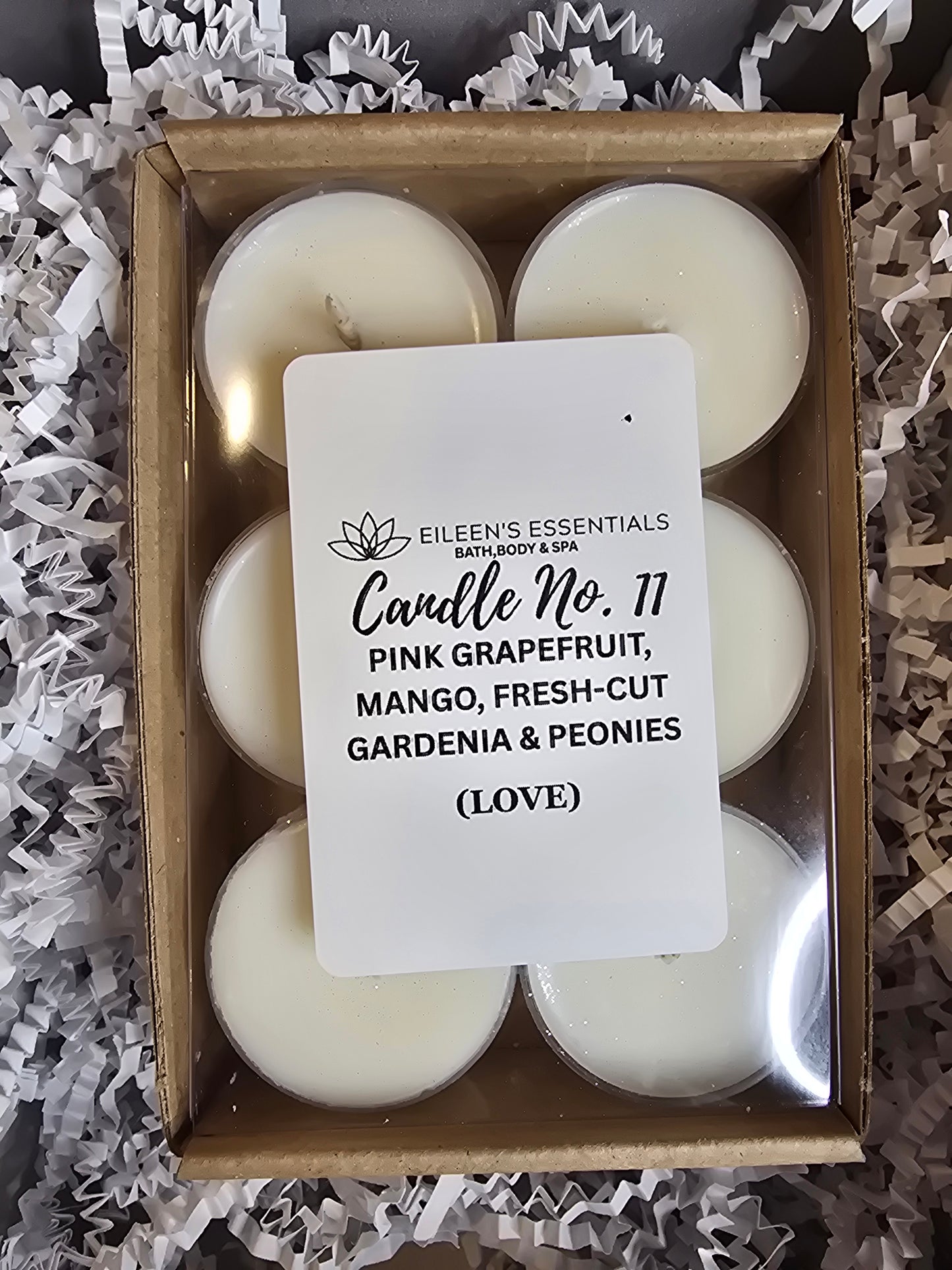Sample Six-Pack Customized Candle Scents Tea Lights