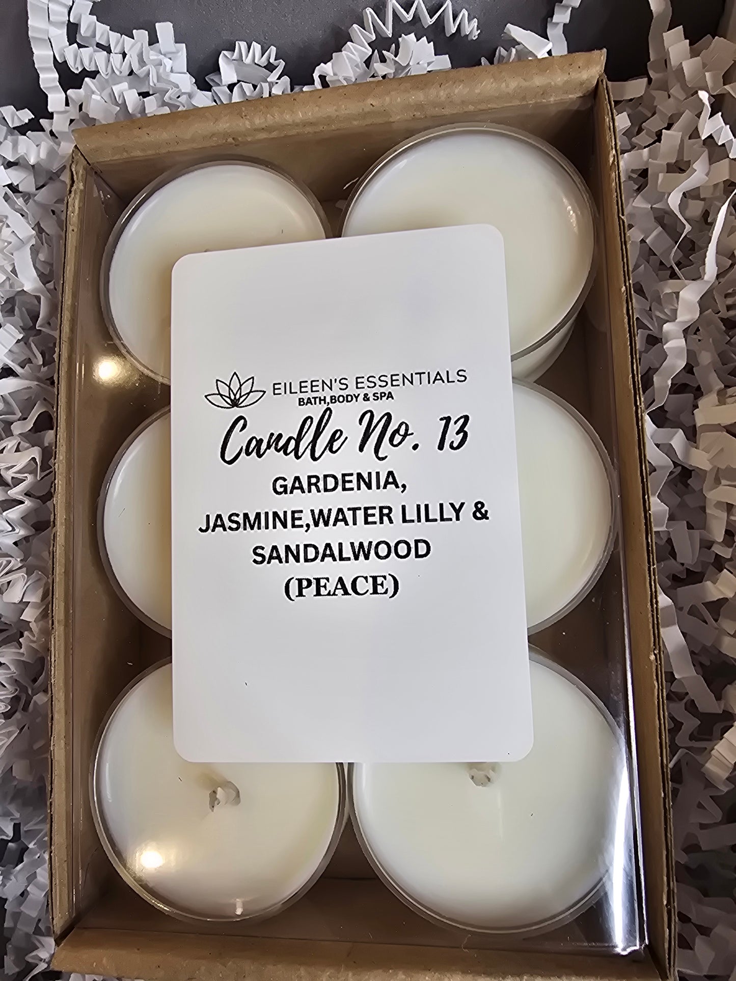 Sample Six-Pack Customized Candle Scents Tea Lights