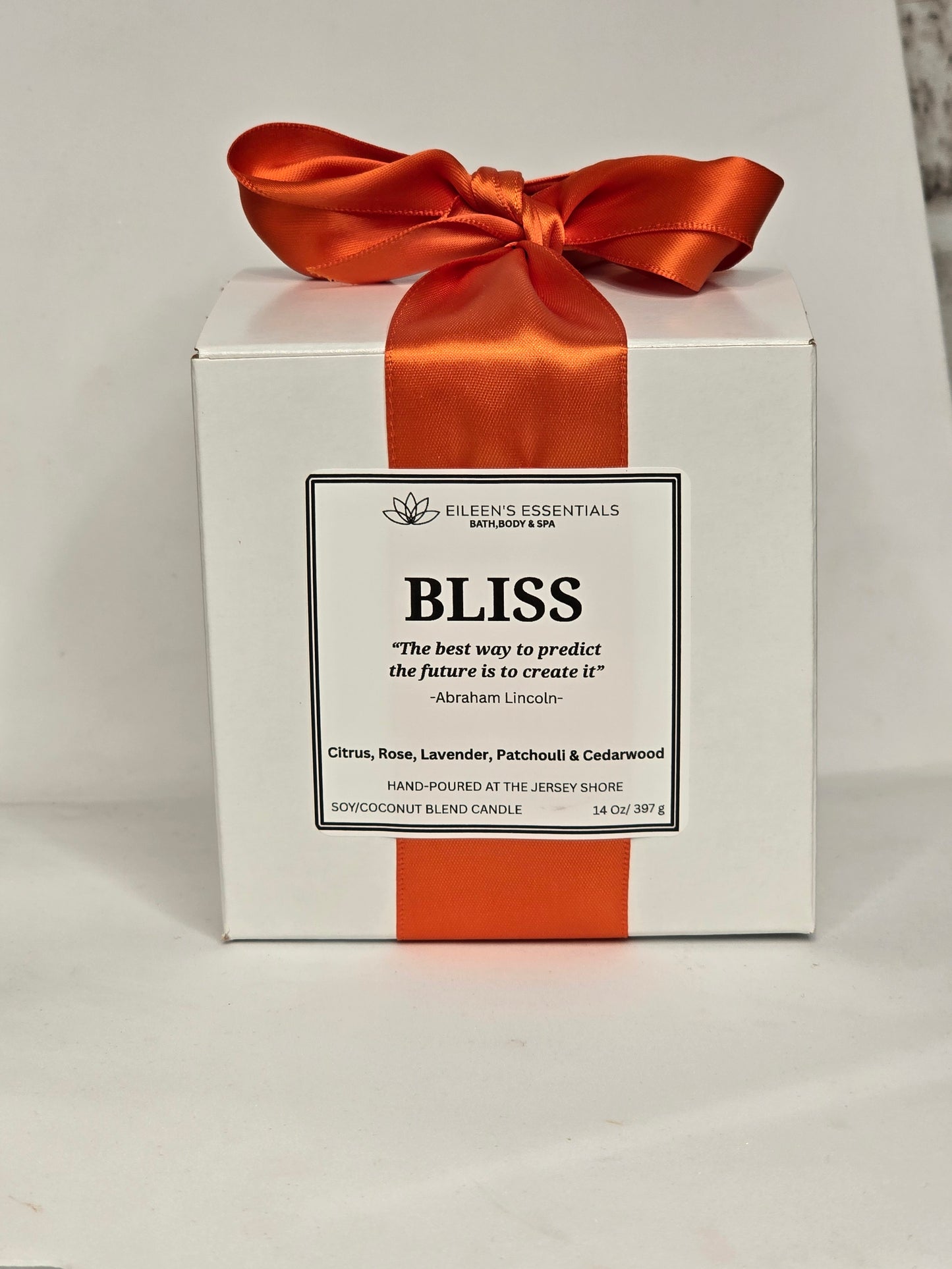 Inspirational Glass Candle; BLISS