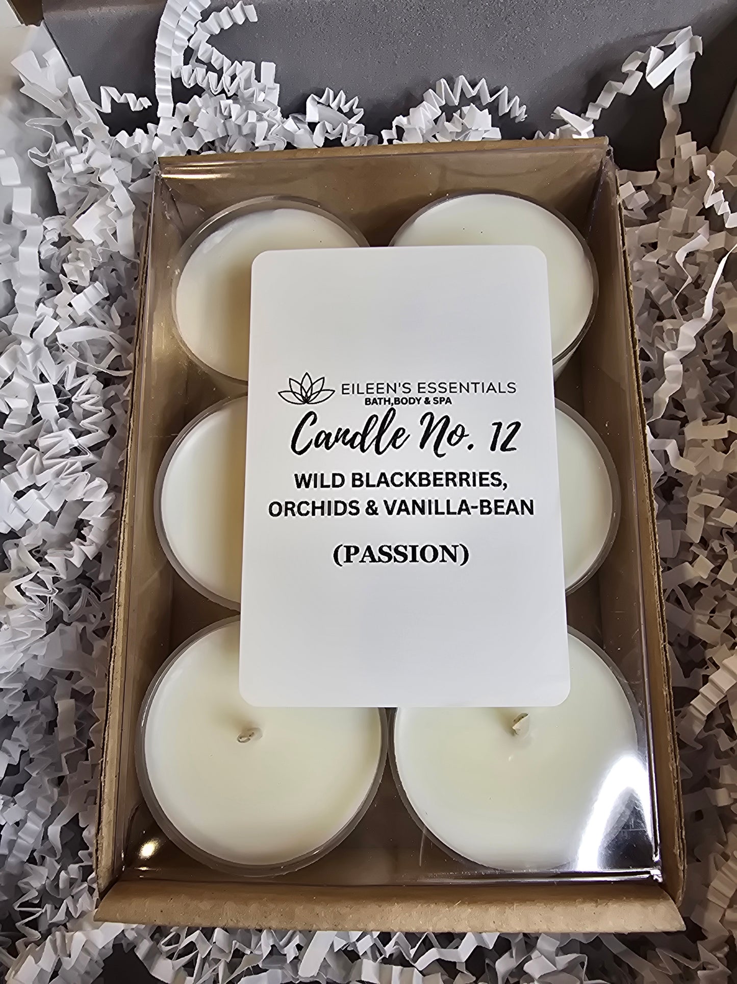 Sample Six-Pack Customized Candle Scents Tea Lights