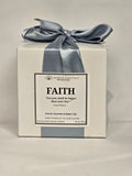 Inspirational Glass Candle; FAITH
