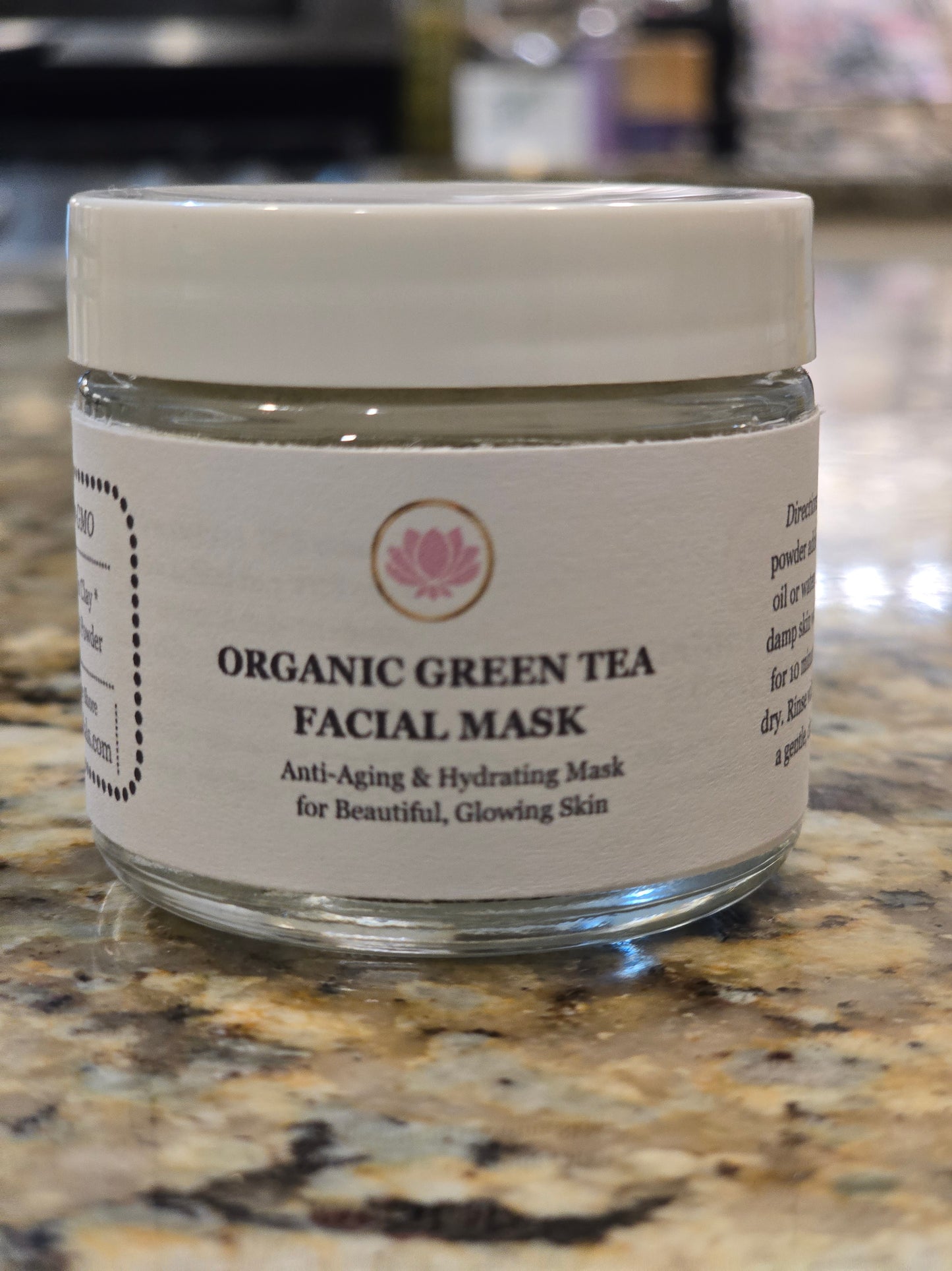 Luxurious Organic Green Tea & Kaolin Clay Facial Mask (Anti-Aging Hydration Mask)
